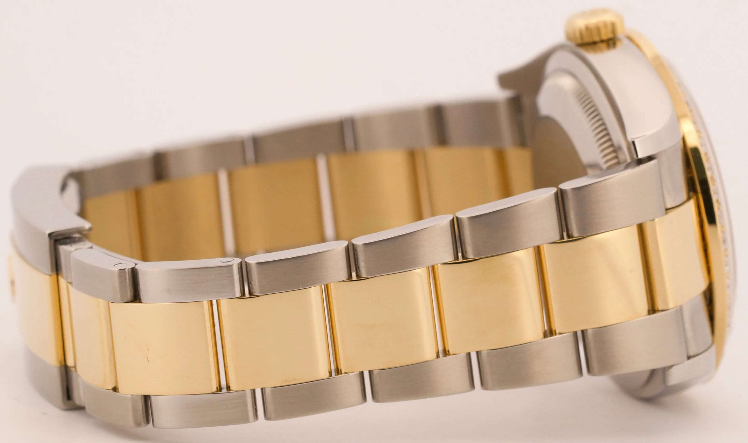 MINT Rolex DateJust WHITE ROMAN DIAMOND 36mm 18K Yellow Gold Oyster Steel 126203 - Image 8