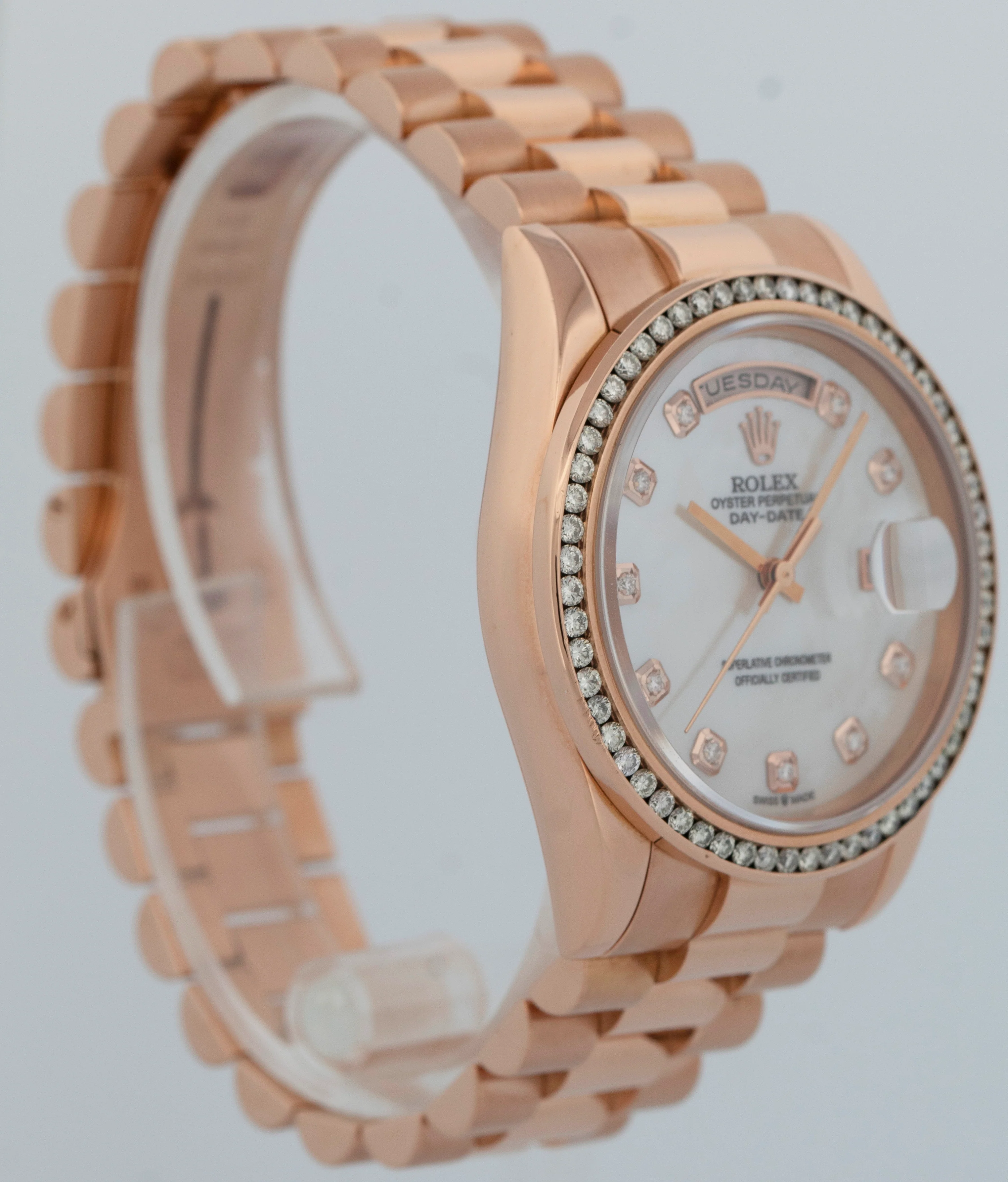 MINT Rolex Day-Date President DIAMOND MOP 18k Rose Gold 36mm 118235 Watch BOX - Image 4