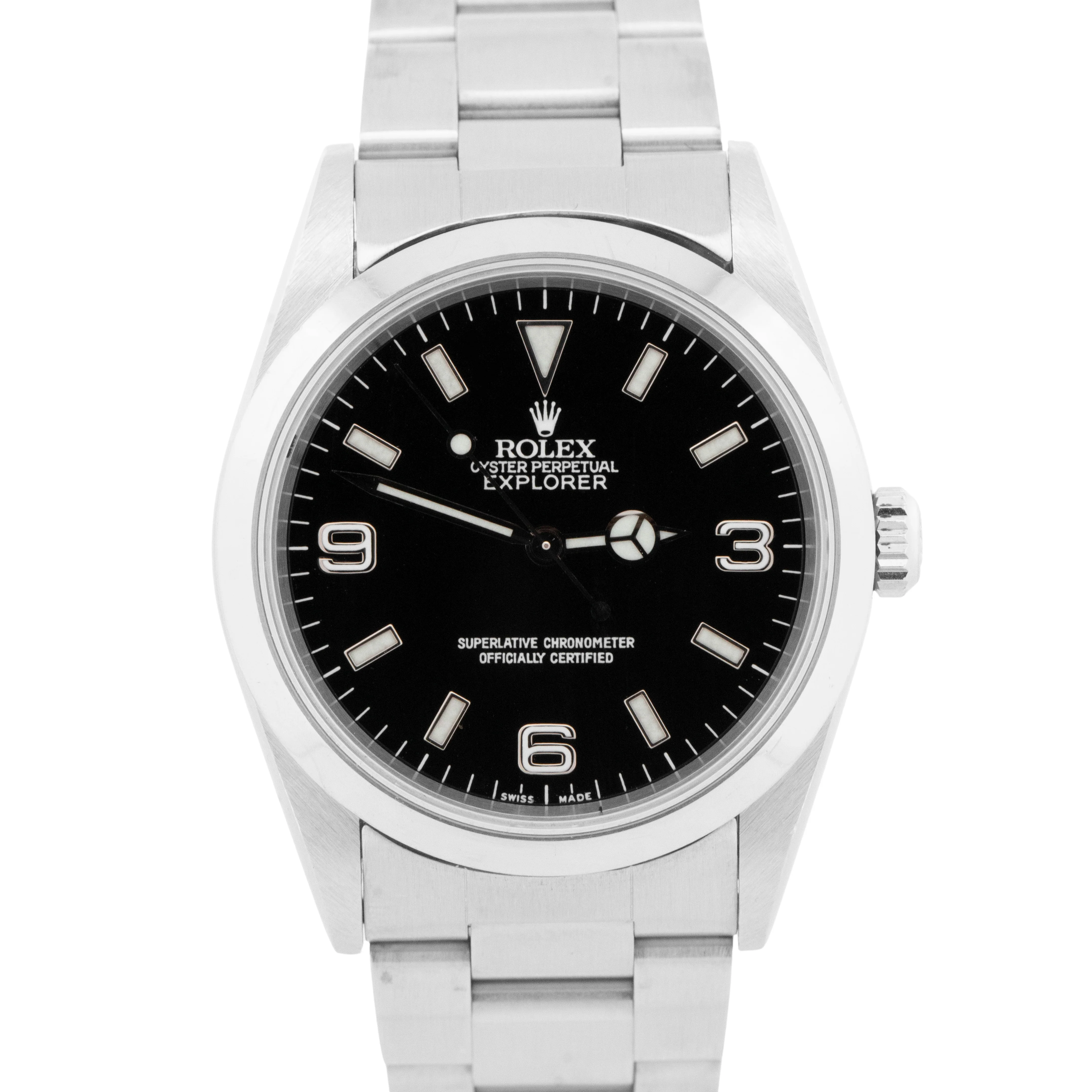 MINT Rolex Explorer I 36mm 14270 Stainless Steel Oyster 3-6-9 Automatic Watch