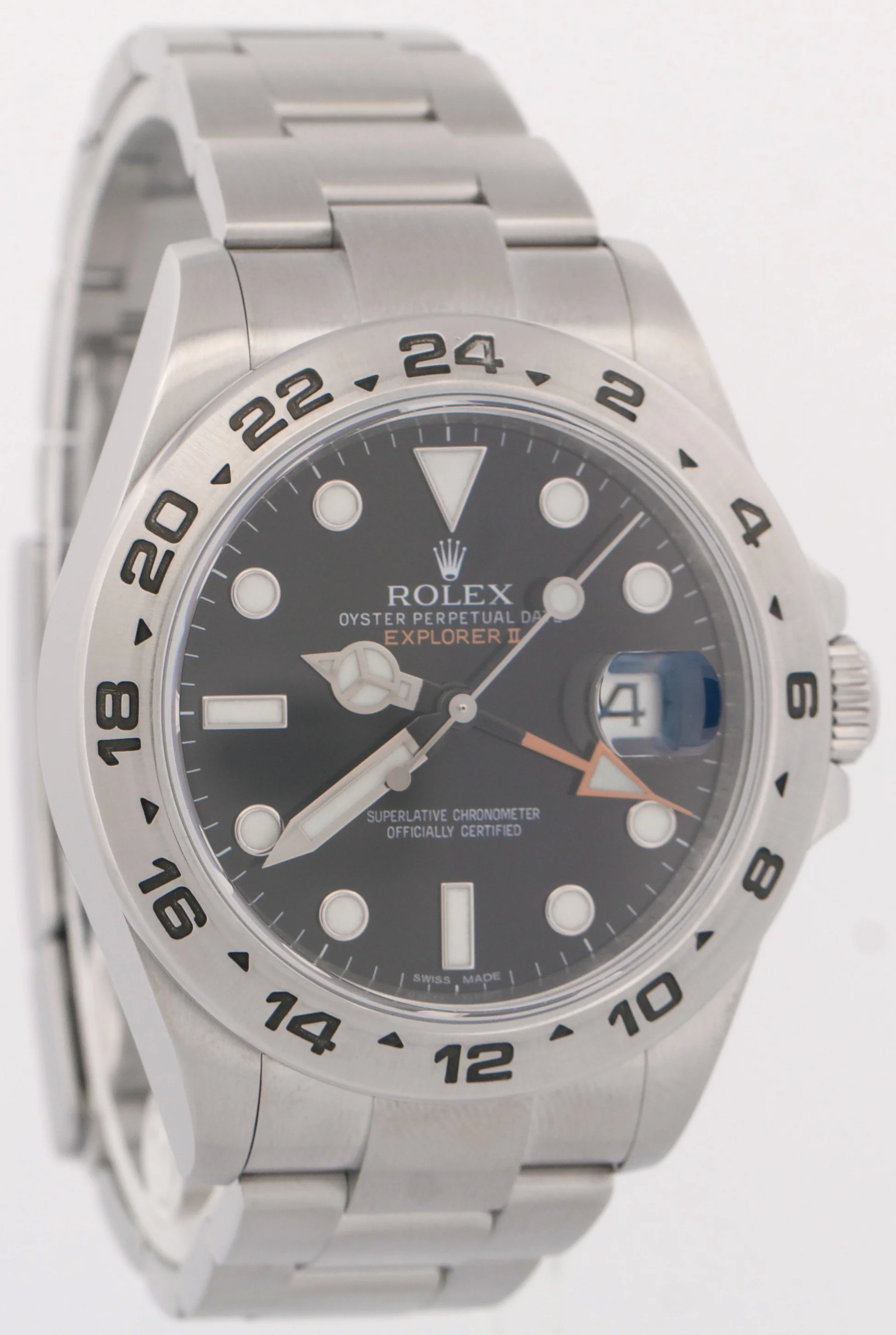 MINT Rolex Explorer II 42mm BLACK Stainless Steel Orange Automatic Watch 216570 - Image 3