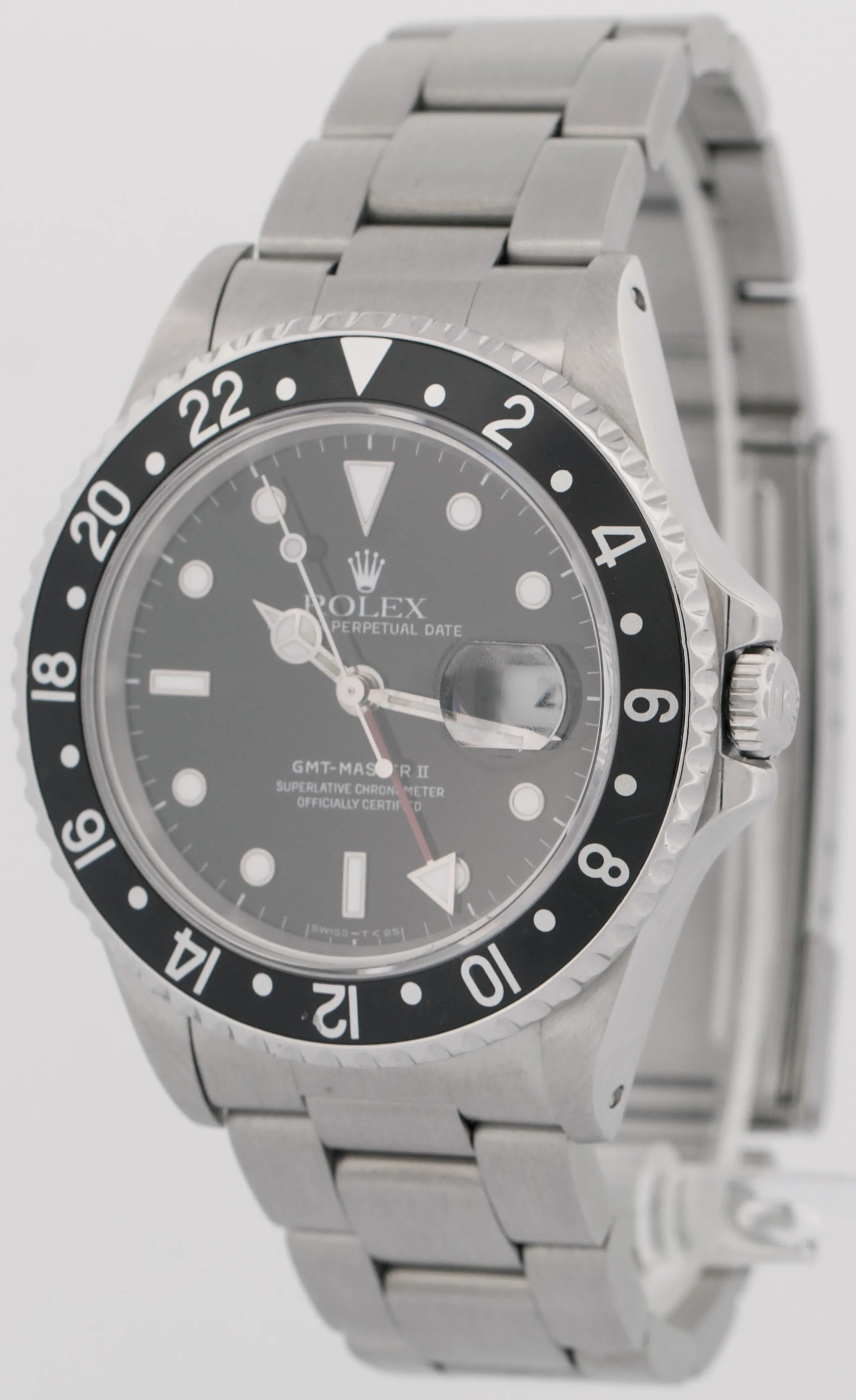 MINT Rolex GMT-Master II 40mm  Red BLACK Stainless Steel Oyster Watch 16710 - Image 3