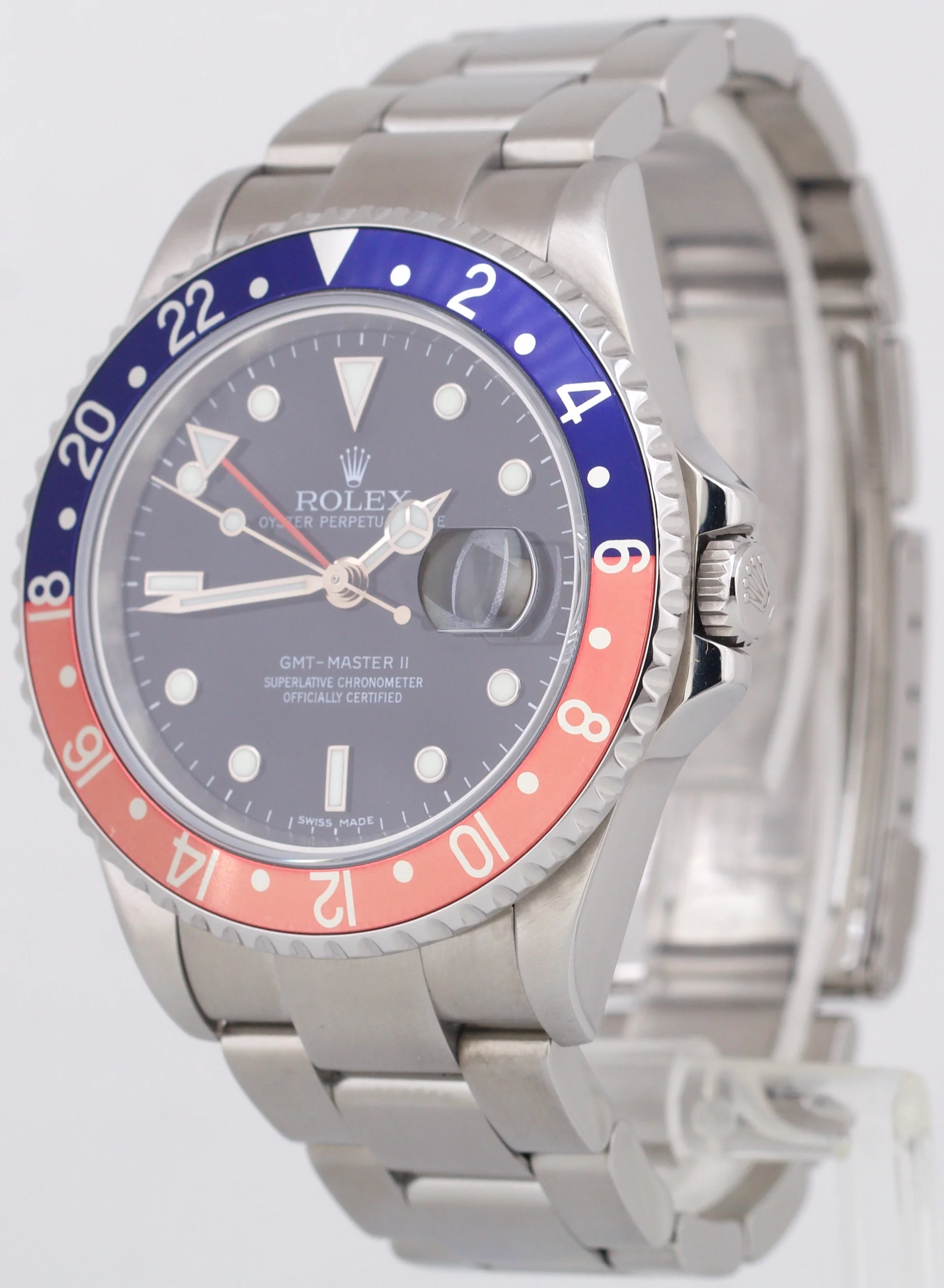 RARE 3186 MOVEMENT Rolex GMT-Master II PEPSI M SERIAL Steel 40mm 16710 Watch - Image 3