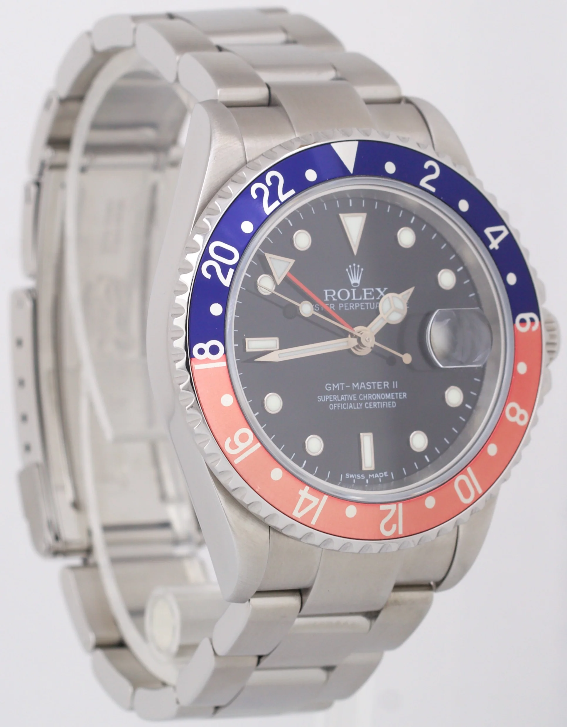 RARE 3186 MOVEMENT Rolex GMT-Master II PEPSI M SERIAL Steel 40mm 16710 Watch - Image 4