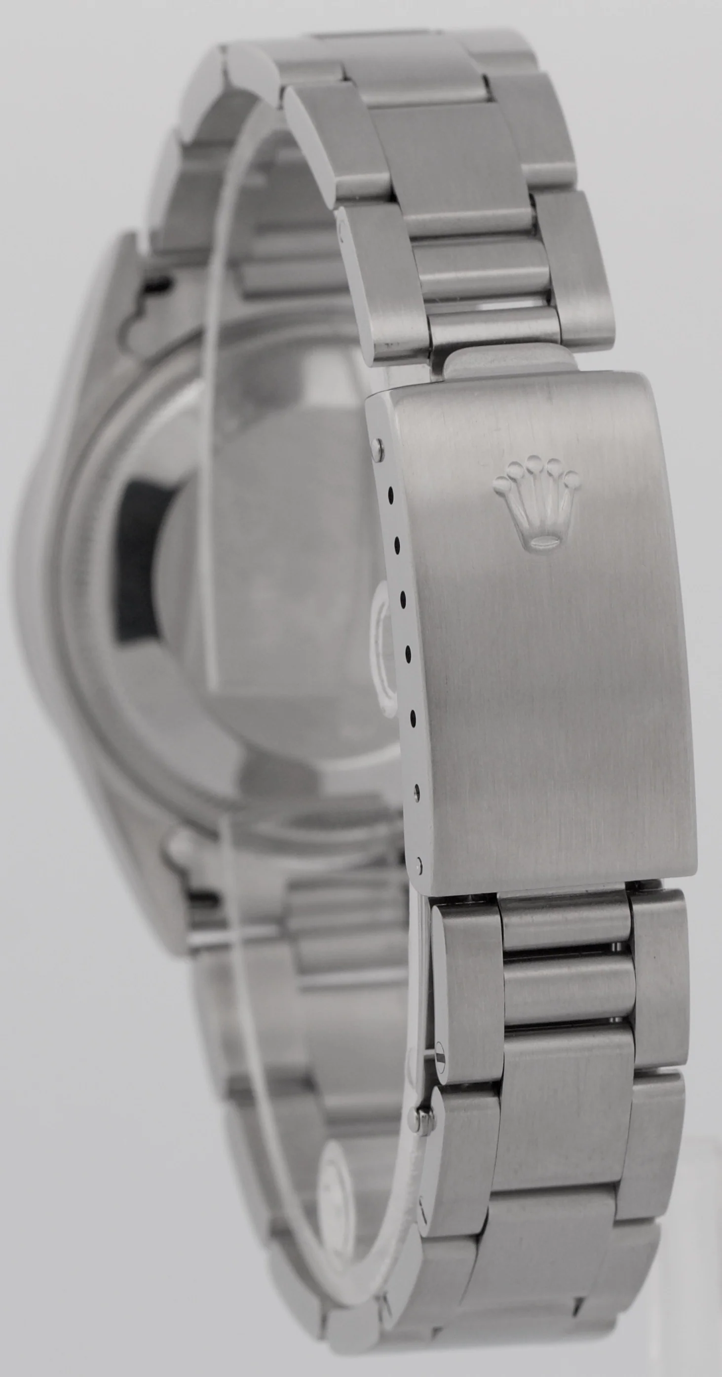 MINT Rolex Oyster Perpetual Air-King BLACK Steel NO-HOLES 34mm Watch 14010 M - Image 5