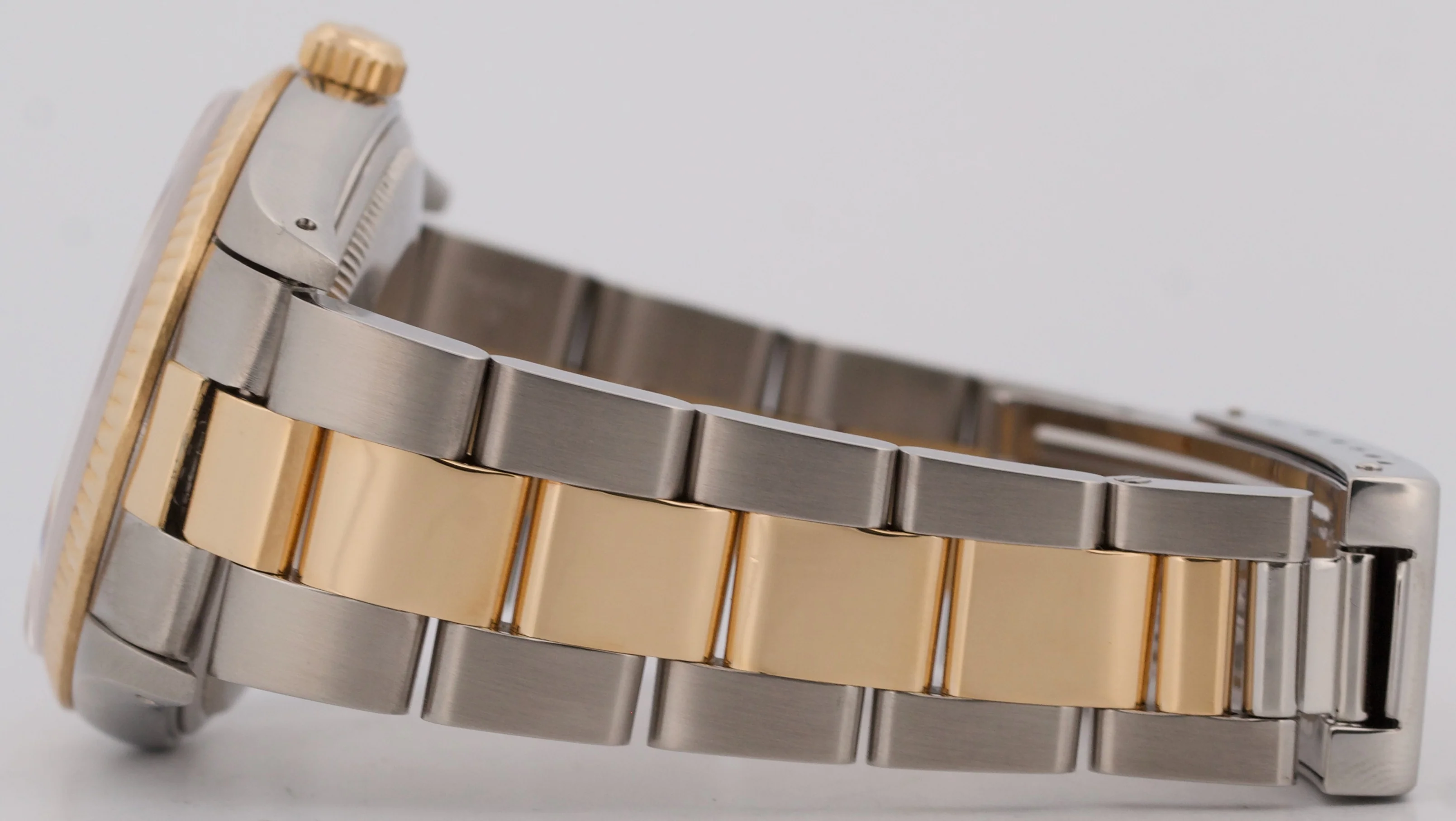 MINT Rolex Oyster Perpetual WHITE ROMAN Buckley 18K Gold Steel Oyster 34mm 14233 - Image 7