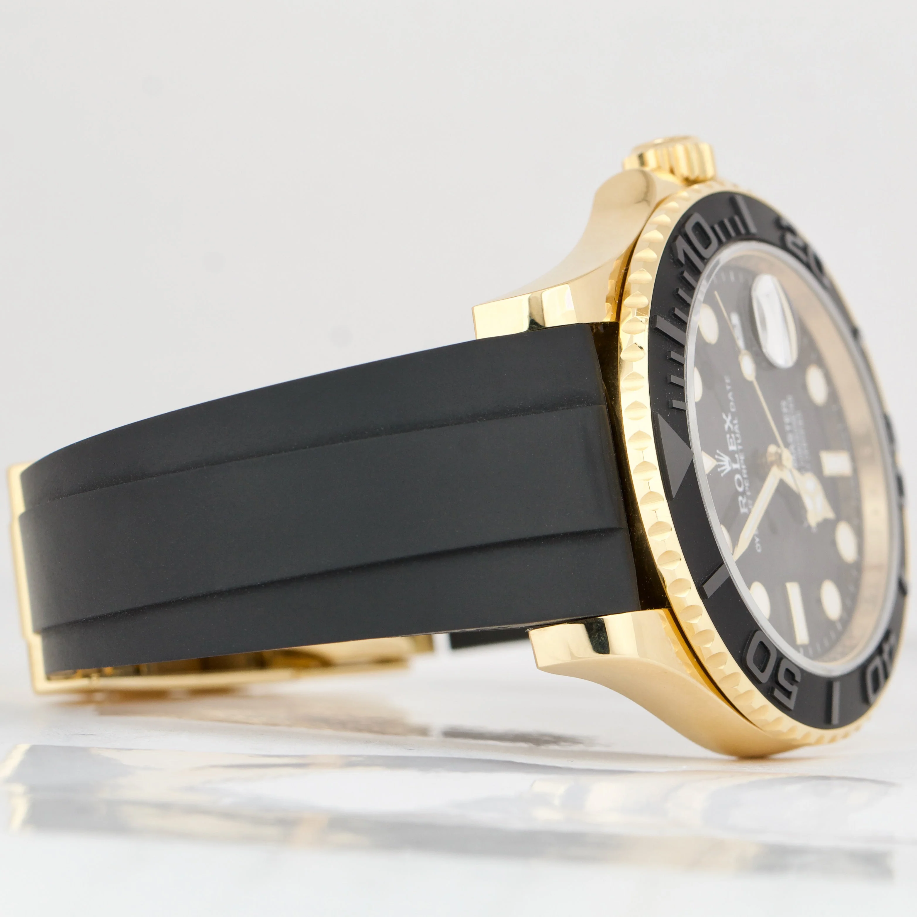 MINT Rolex Yacht-Master 18K Yellow Gold Black Oysterflex 42mm Watch 226658 BOX - Image 6