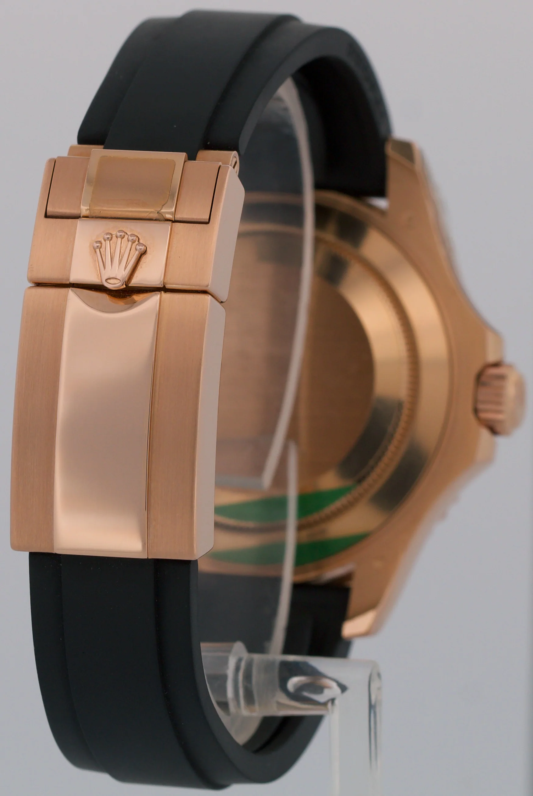 MINT Rolex Yacht-Master BLACK 18K Rose Gold Oysterflex Rubber 40mm 116655 Watch - Image 5