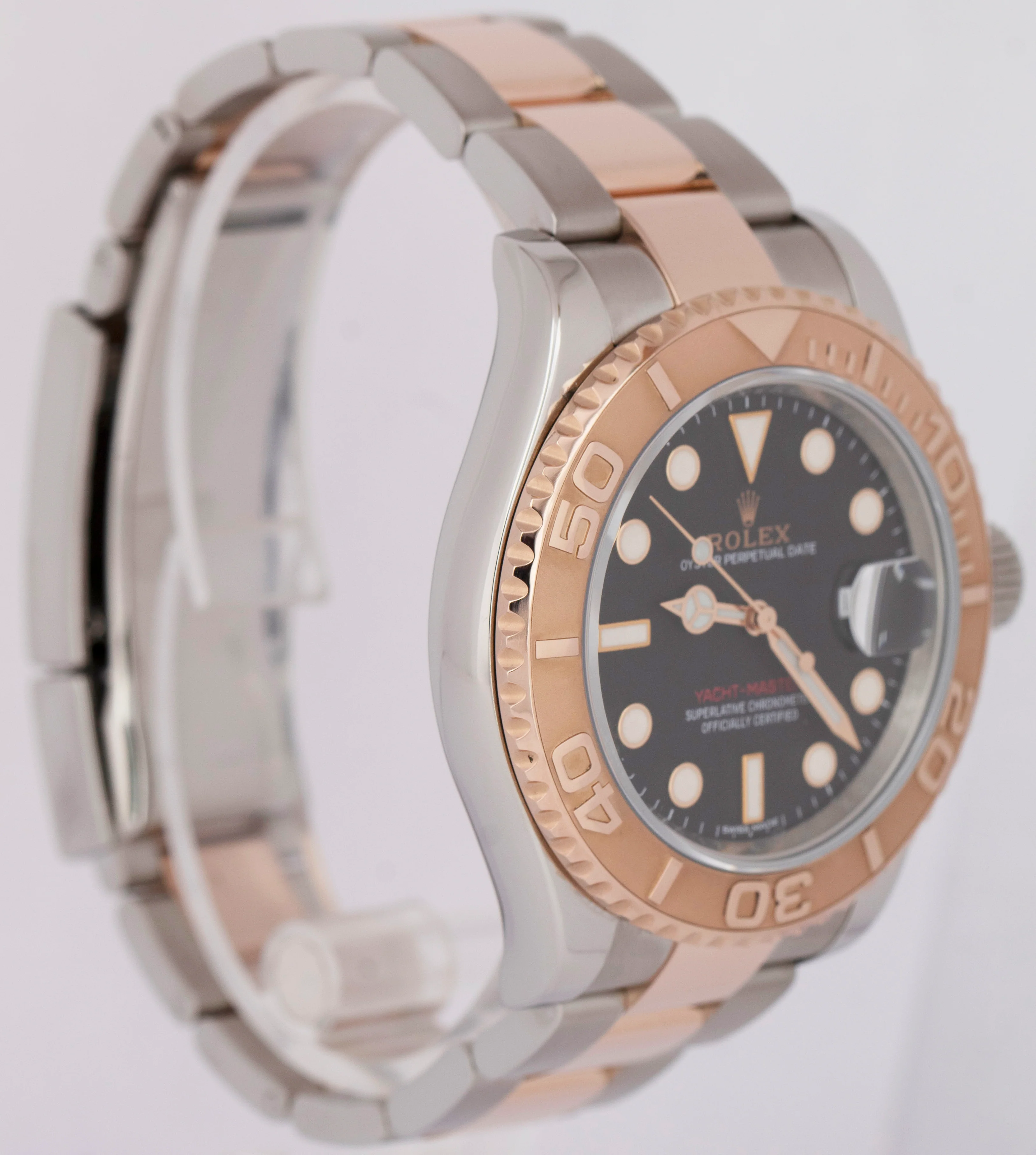 MINT Rolex Yacht-Master Black 40mm 18K Rose Gold Stainless Steel Watch 116621 - Image 3