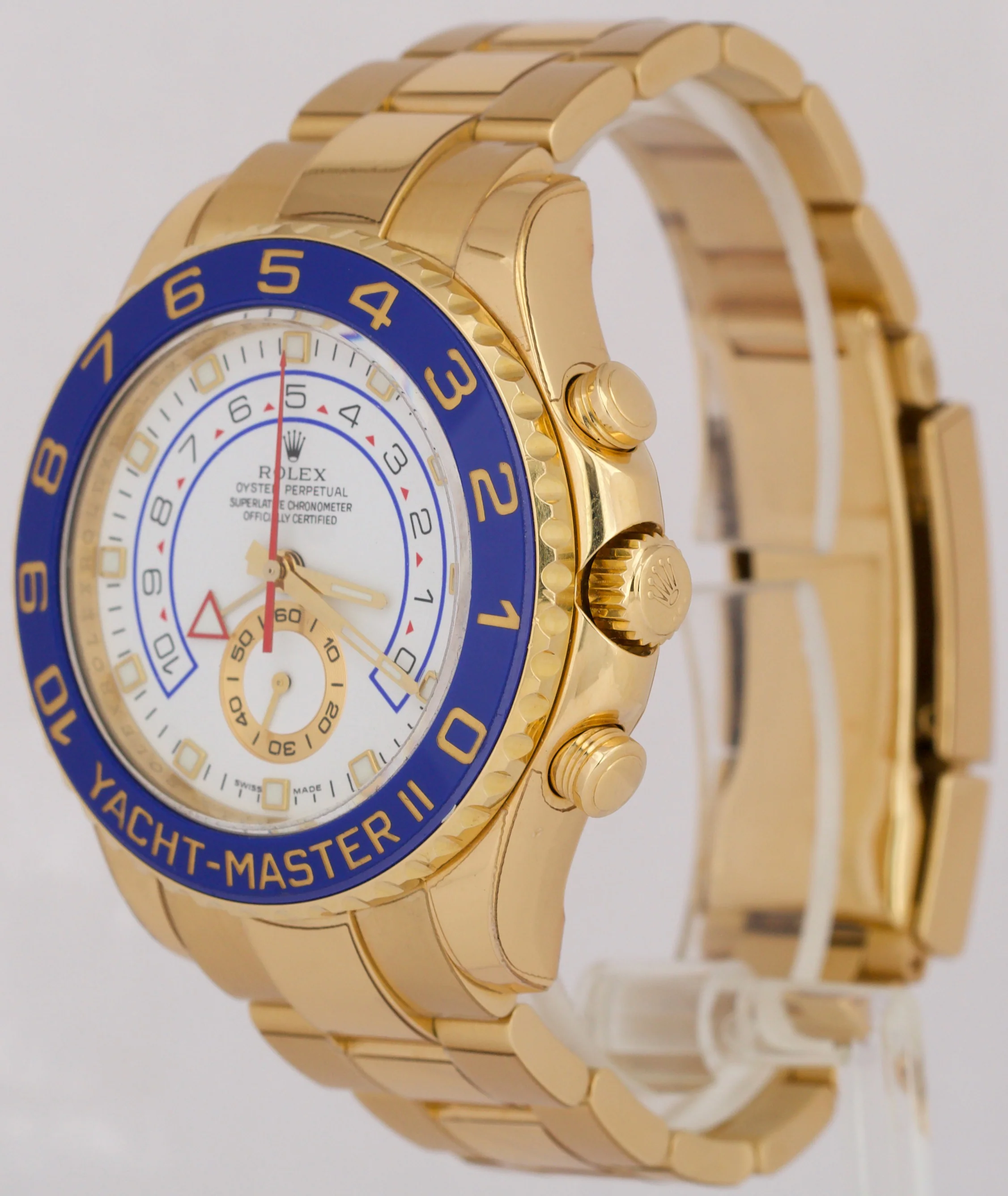 Rolex Yacht-Master II 18K Yellow Gold White Blue Regatta 44mm 116688 BOX - Image 3