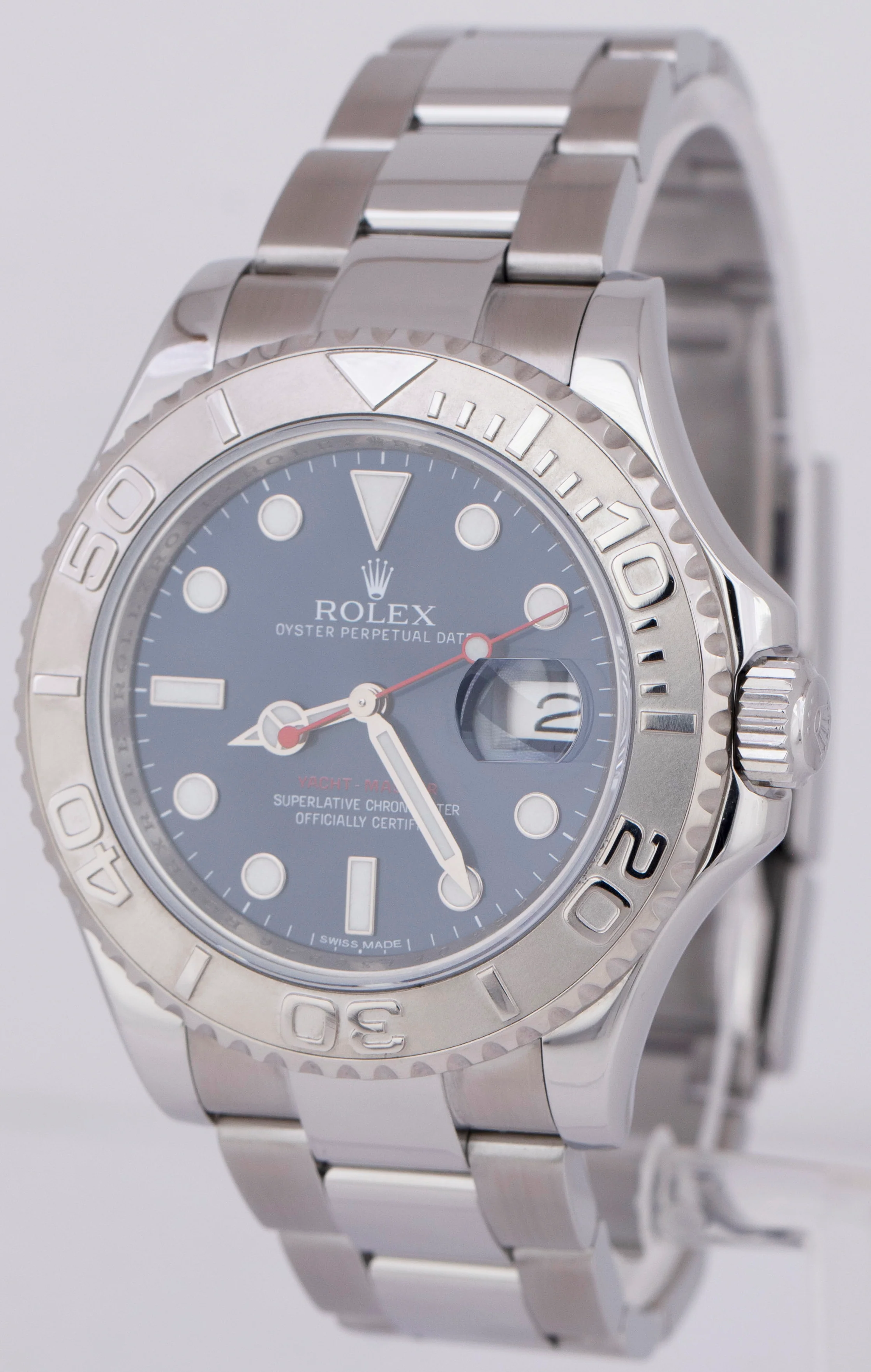 MINT 2018 Rolex Yacht-Master BLUE Platinum 40mm Stainless Steel Watch 116622 - Image 3