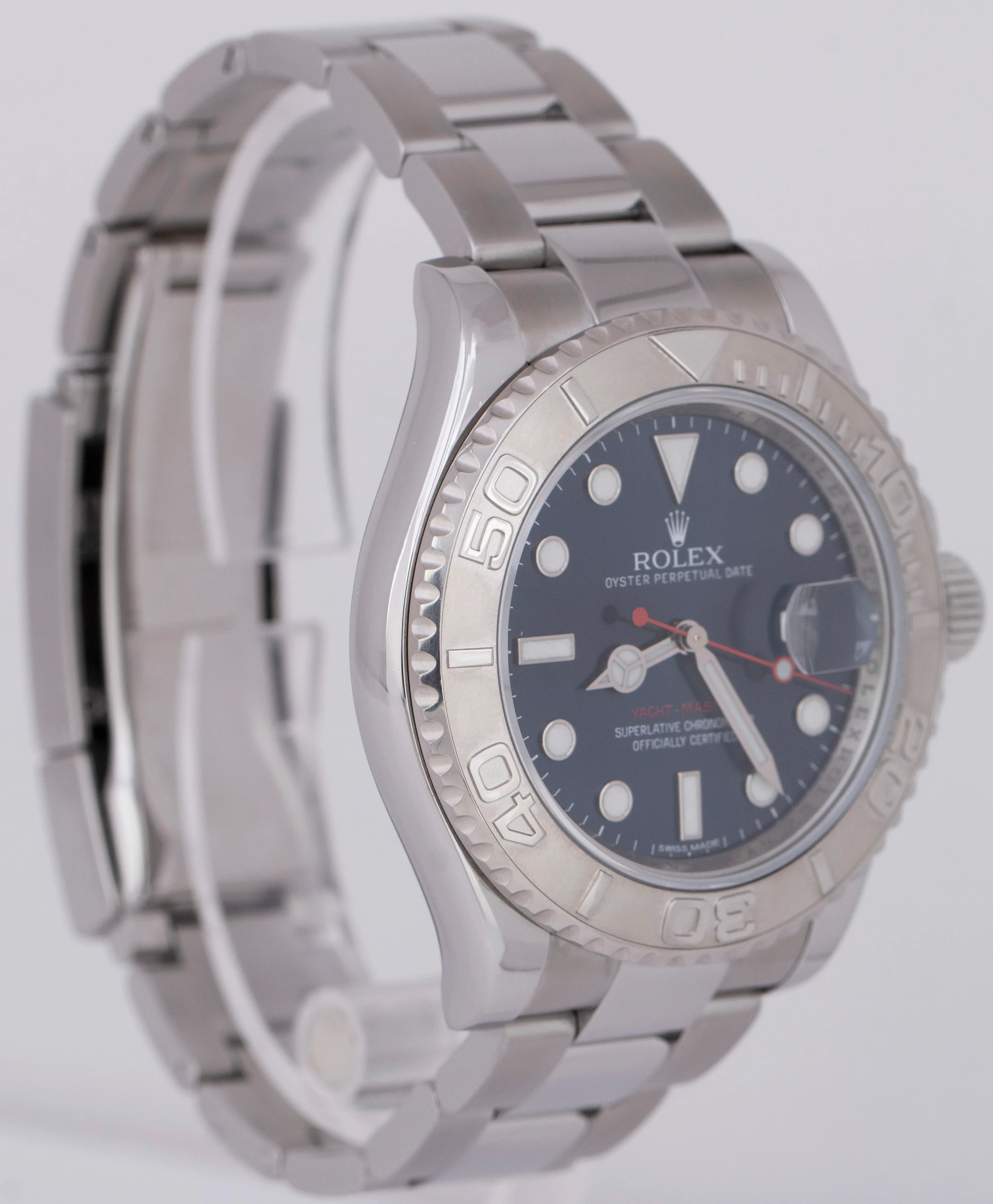 MINT 2018 Rolex Yacht-Master BLUE Platinum 40mm Stainless Steel Watch 116622 - Image 4