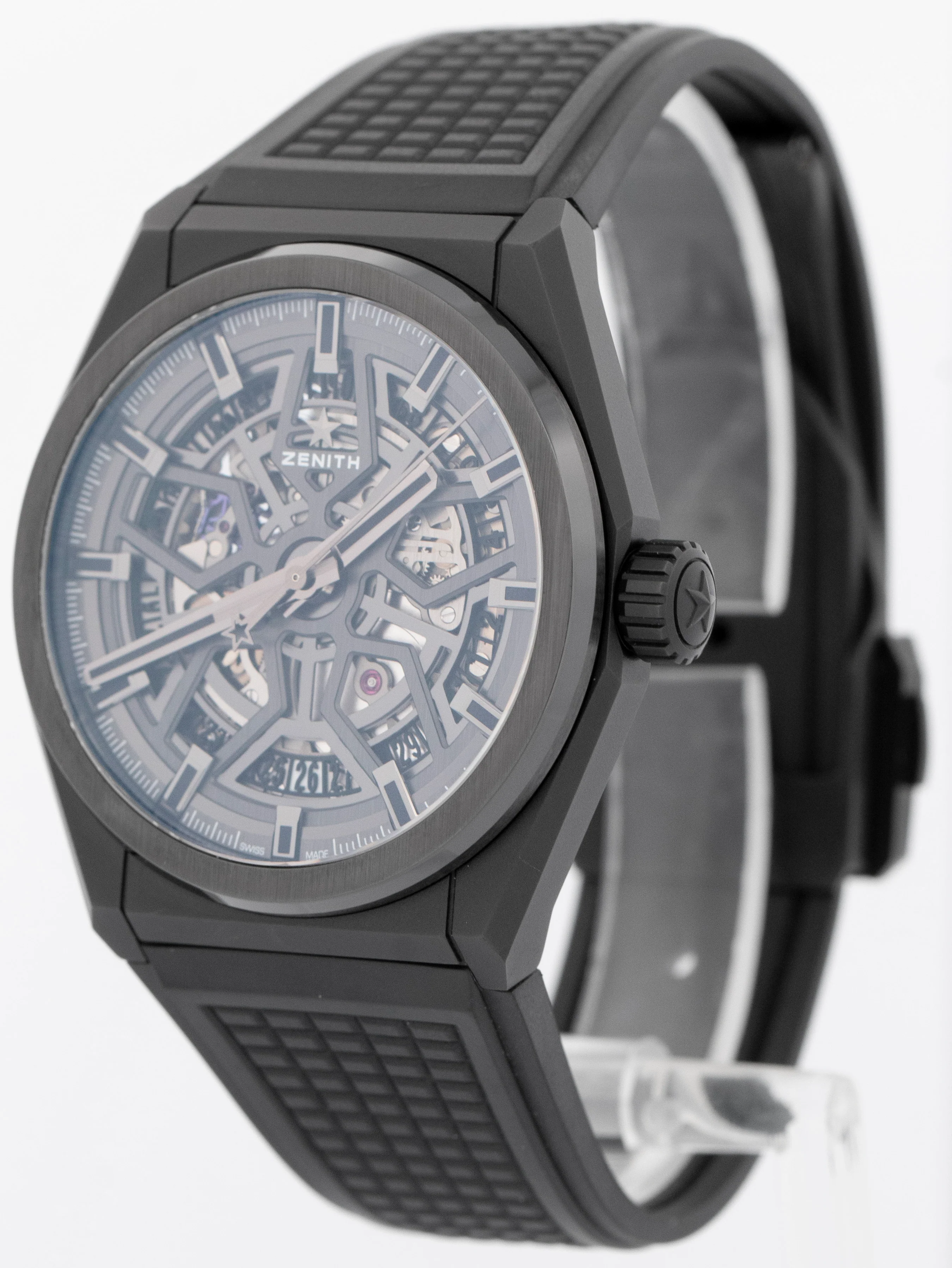 MINT Zenith Defy Classic Black Ceramic Skeleton 41mm Watch 49.9000.670/77.R782 - Image 3