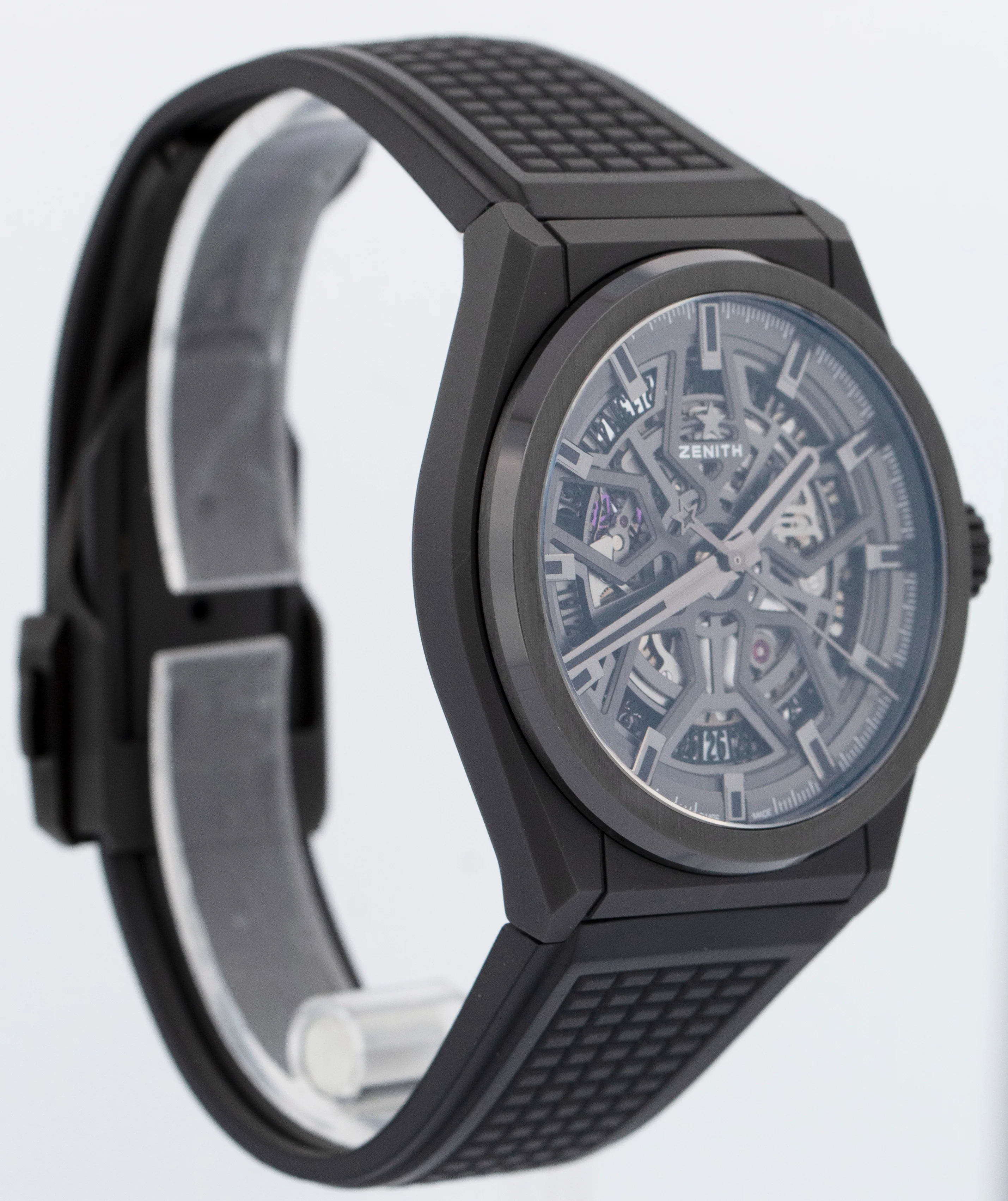 MINT Zenith Defy Classic Black Ceramic Skeleton 41mm Watch 49.9000.670/77.R782 - Image 4