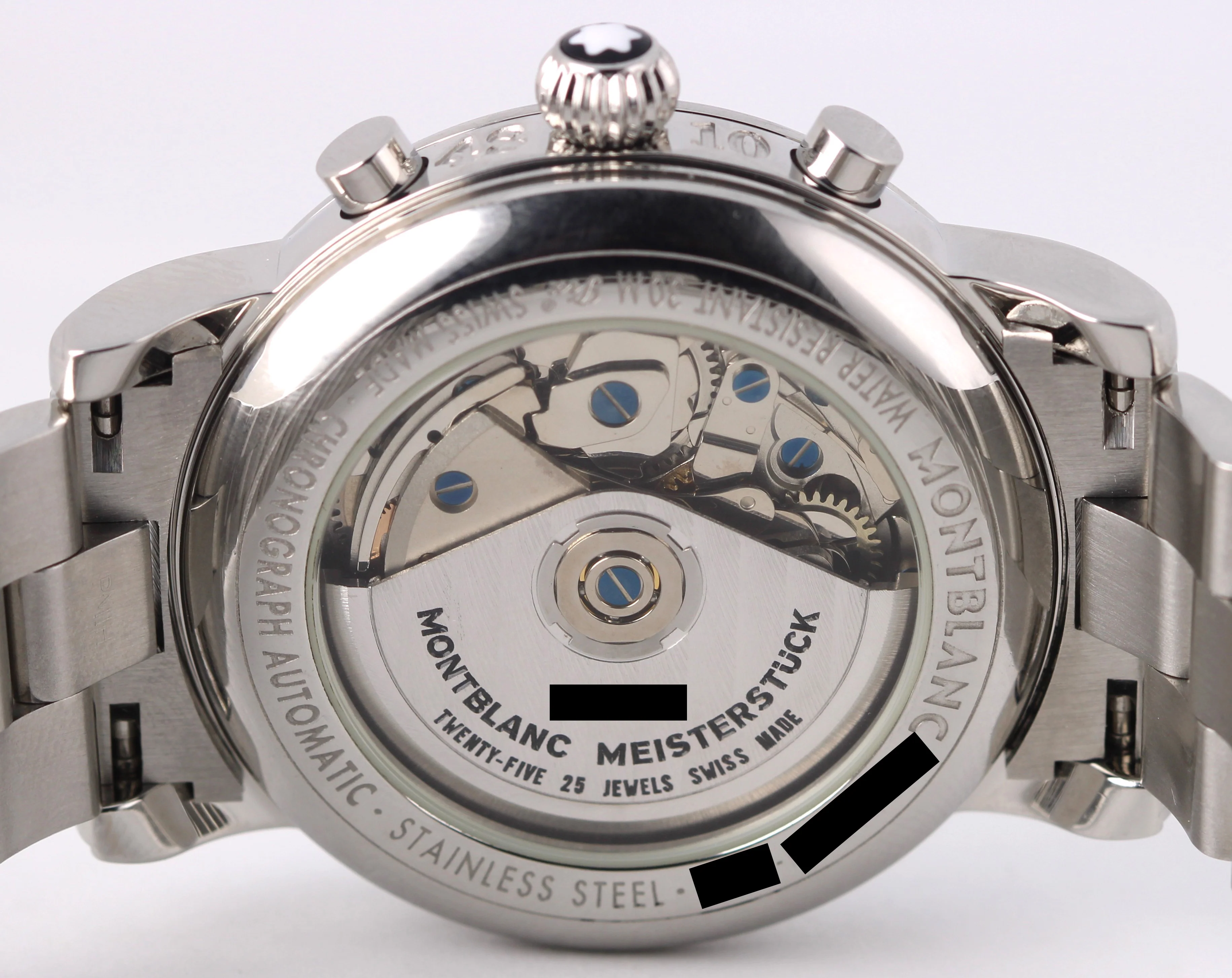 Montblanc Star Meisterstuck Day Date Chronograph Silver 38mm 7016 Watch BOX - Image 9
