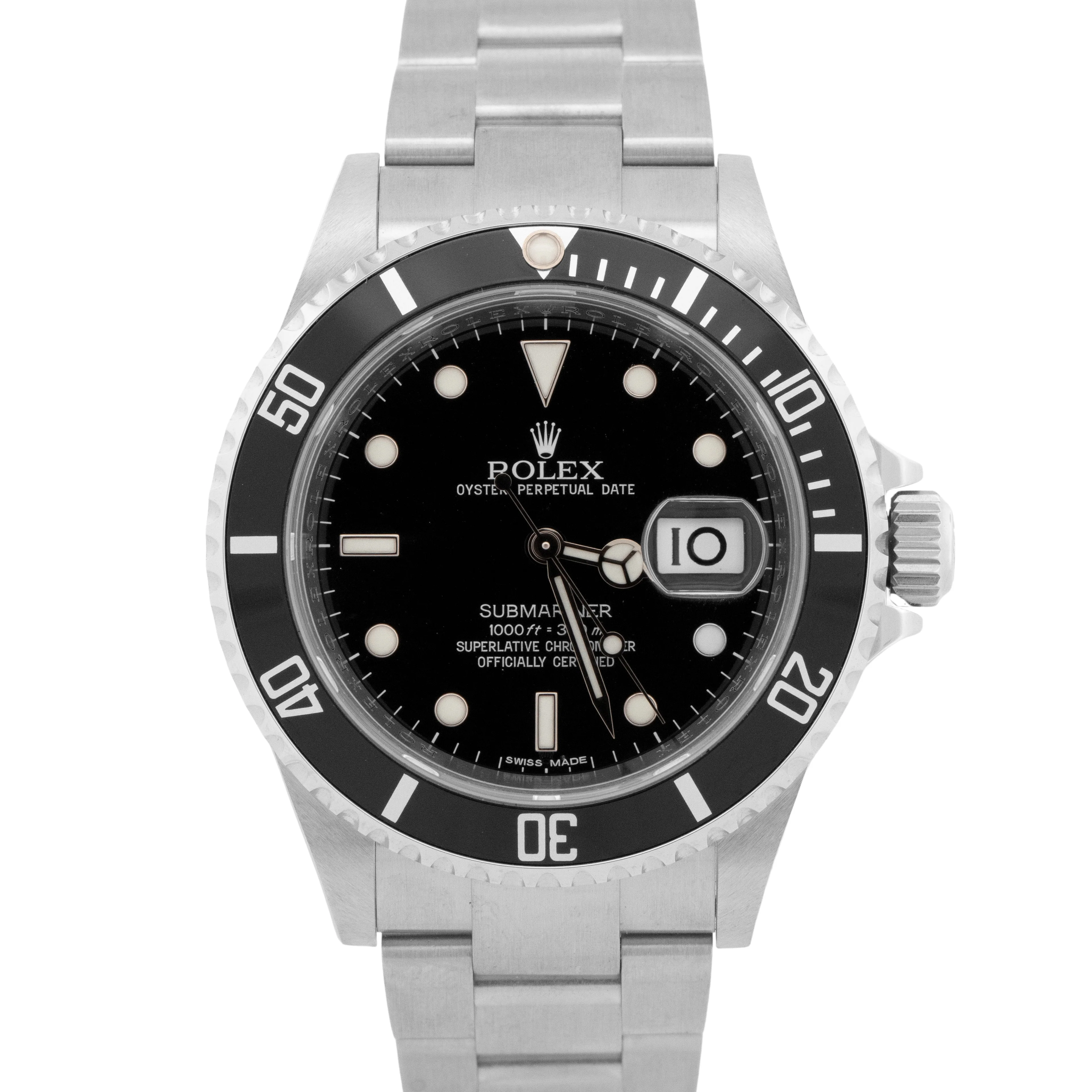 NEW 2023 NOS Rolex Submariner Date BLACK Steel RANDOM SERIAL 40mm 16610 BOX