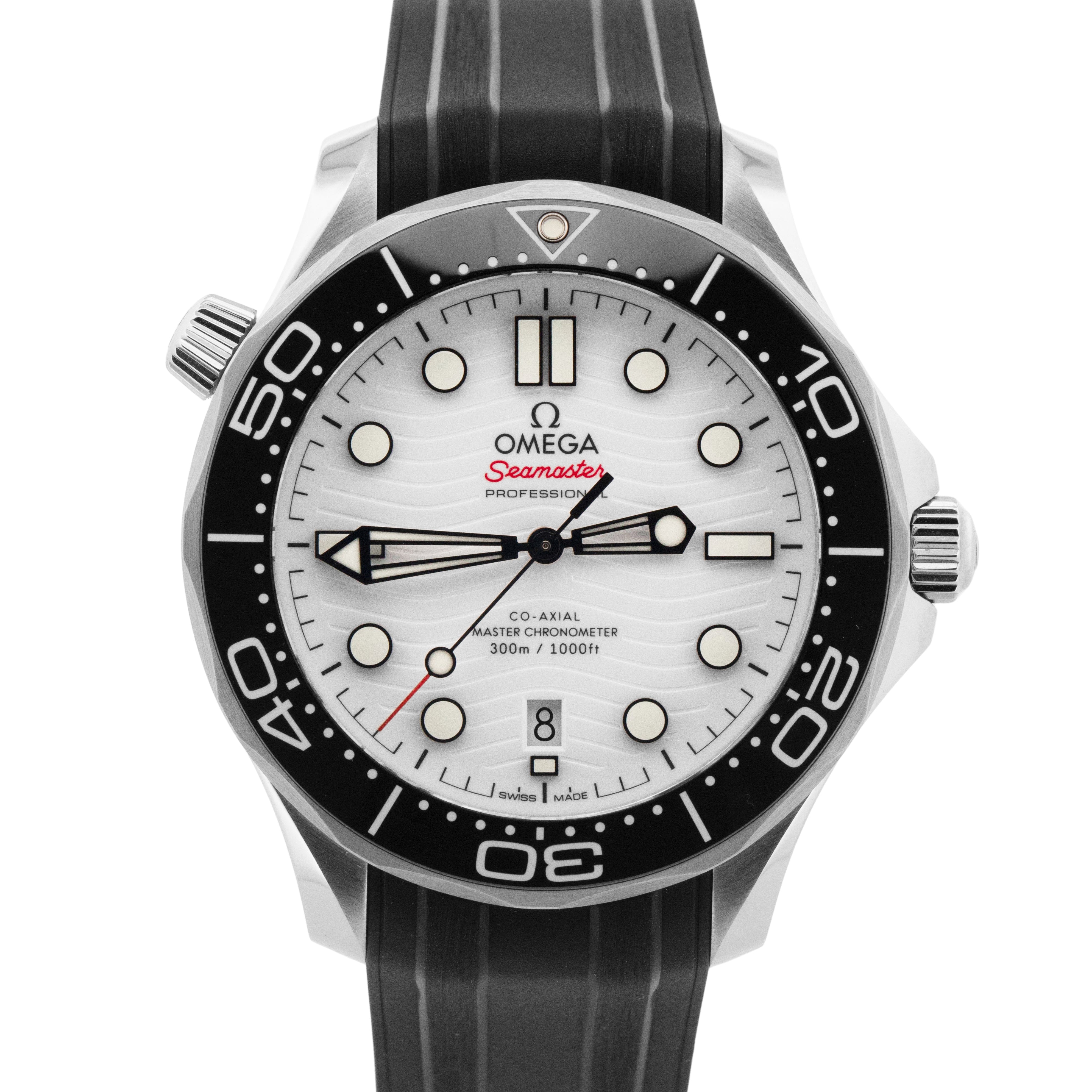 NEW 2025 Omega Seamaster 300 Co-Axial PAPERS 42mm White 210.32.42.20.04.001 BOX
