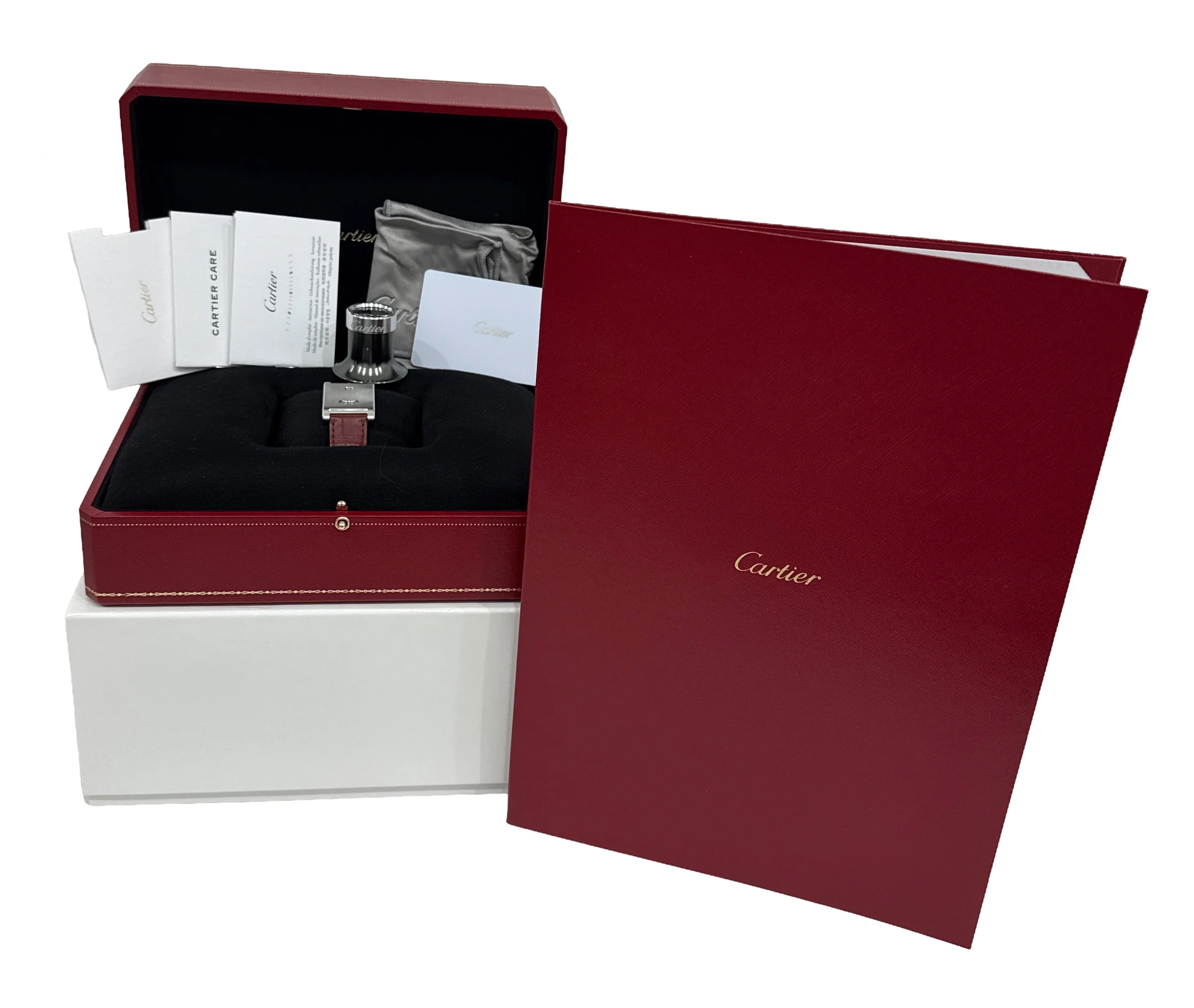 NEW 2025 PAPERS Cartier Tank à Guichets PLATINUM Manual 25mm WGTA0236 4582 BOX - Image 2