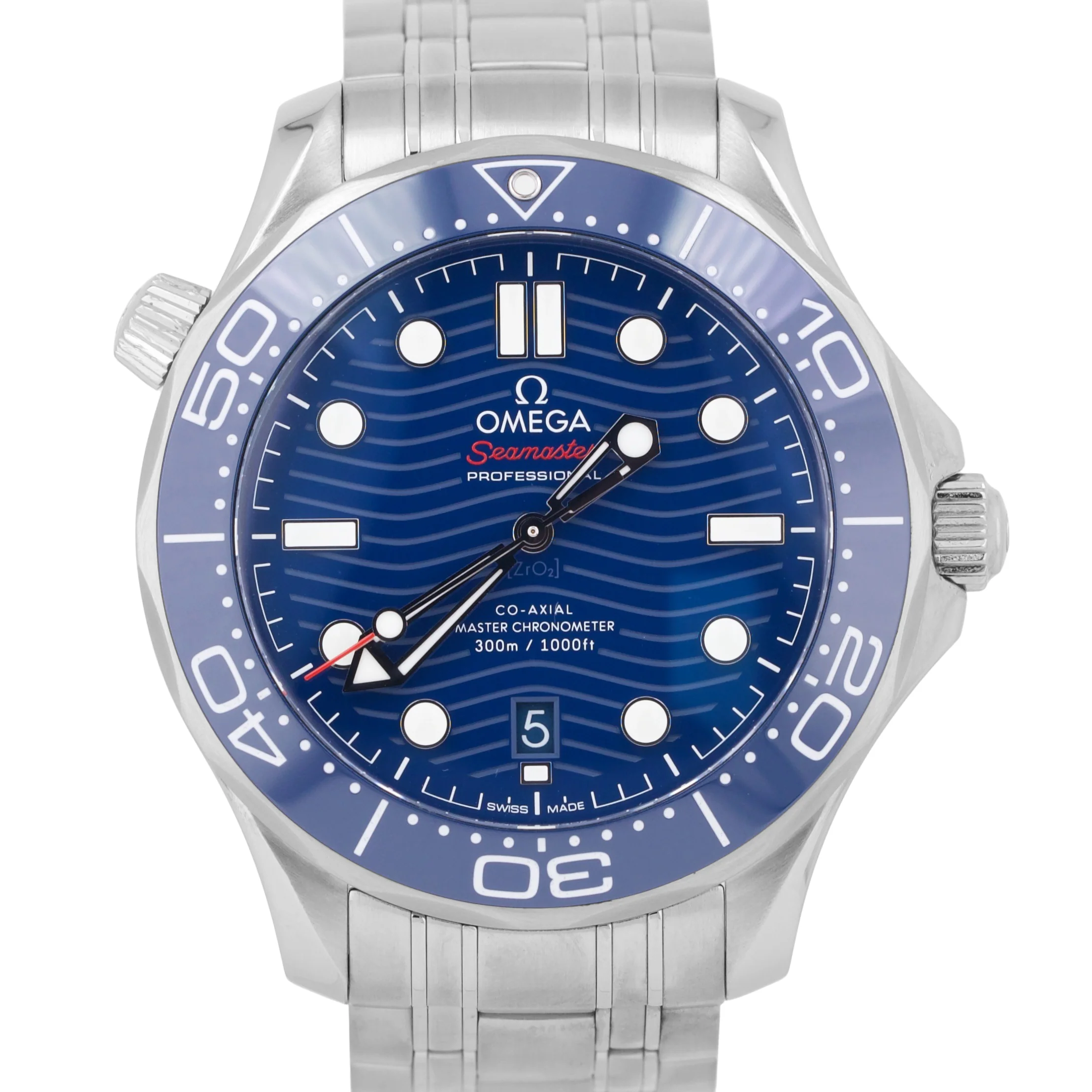 NEW 2025 PAPERS Omega Seamaster Diver 42mm BLUE WAVE 210.30.42.20.03.001 BOX