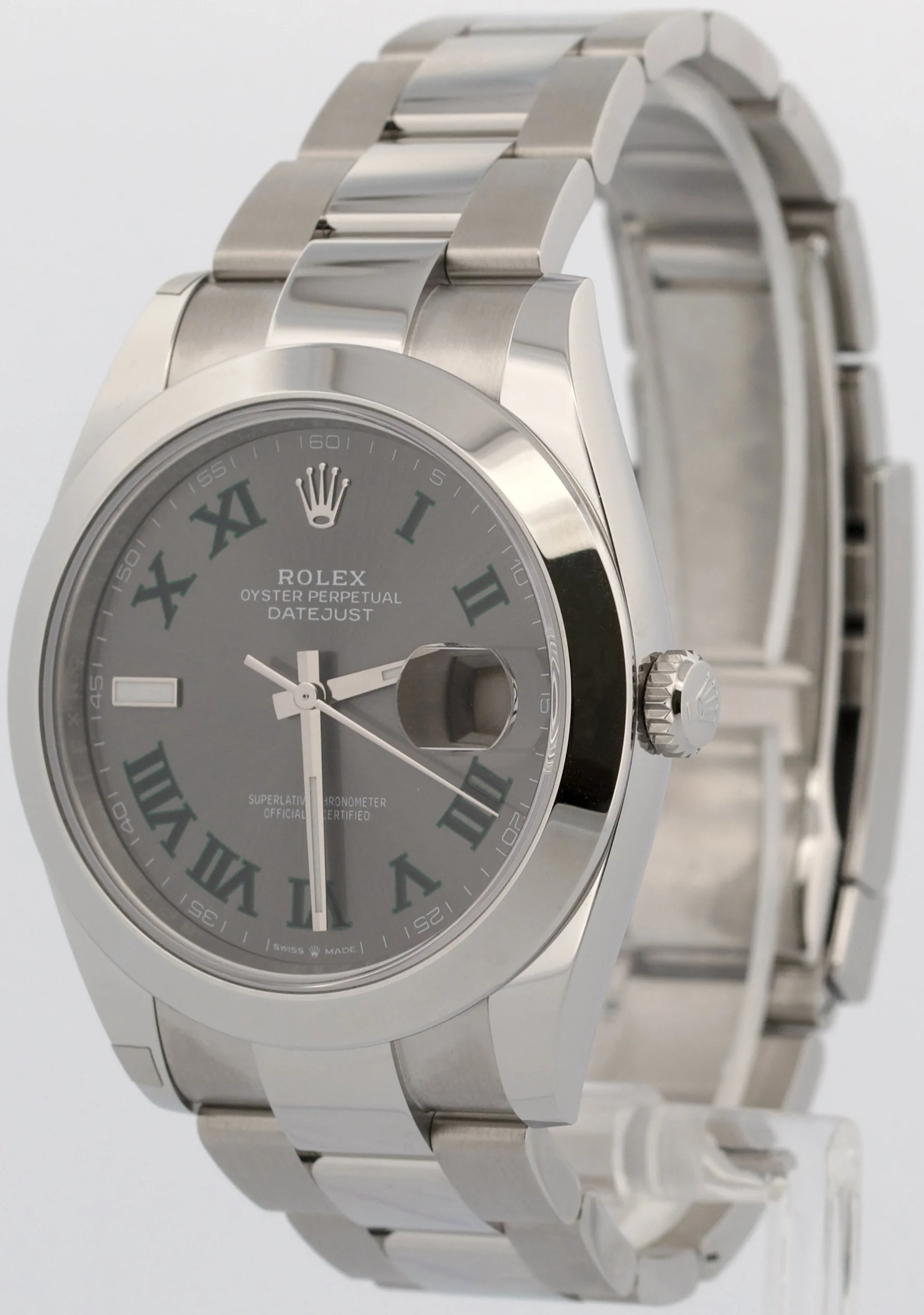 NEW 2025 PAPERS Rolex DateJust WIMBLEDON Rhodium Steel 41mm OYSTER 126300 BOX - Image 3