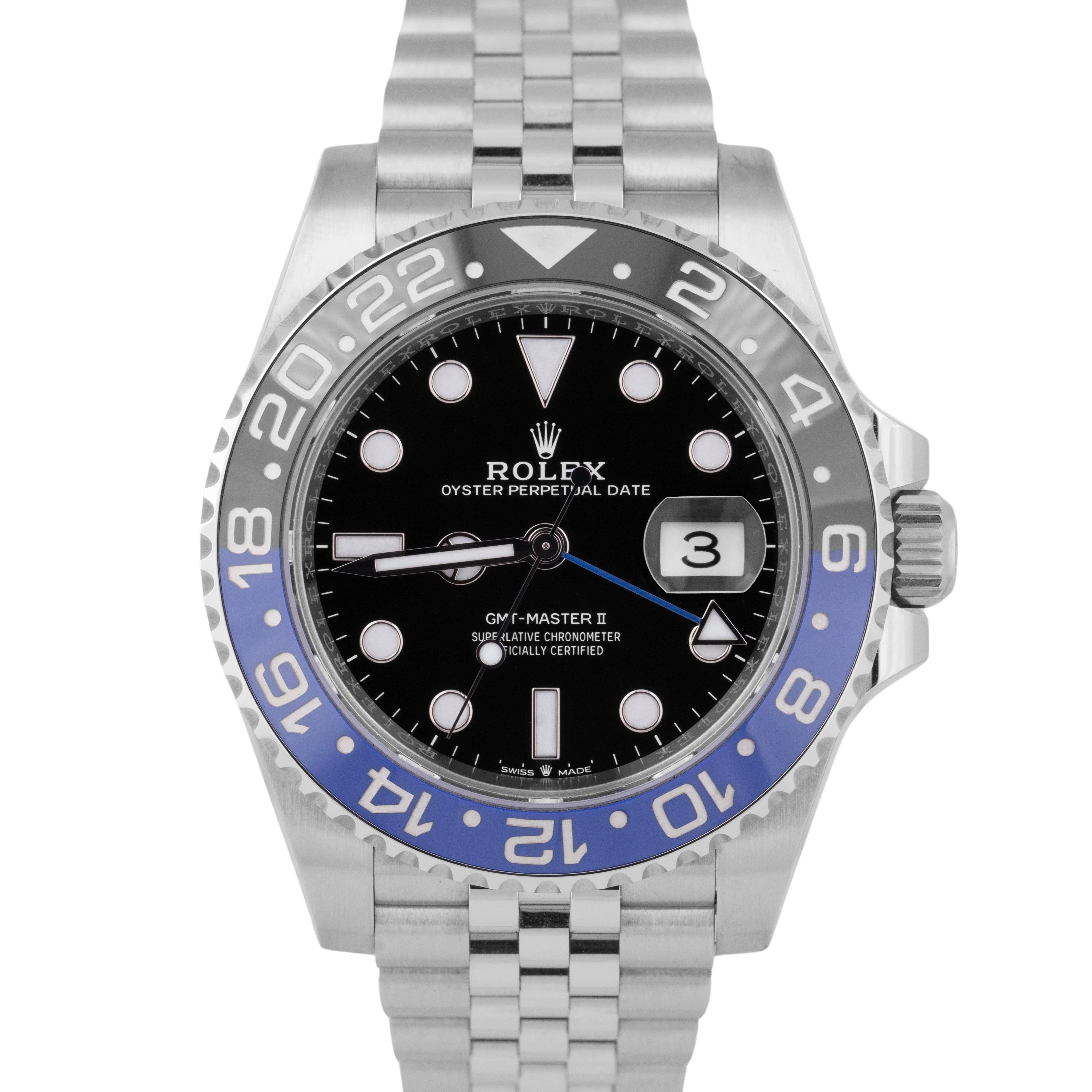 NEW 2025 PAPERS Rolex GMT-Master II BATMAN Jubilee 40mm Steel 126710 BLNR BOX