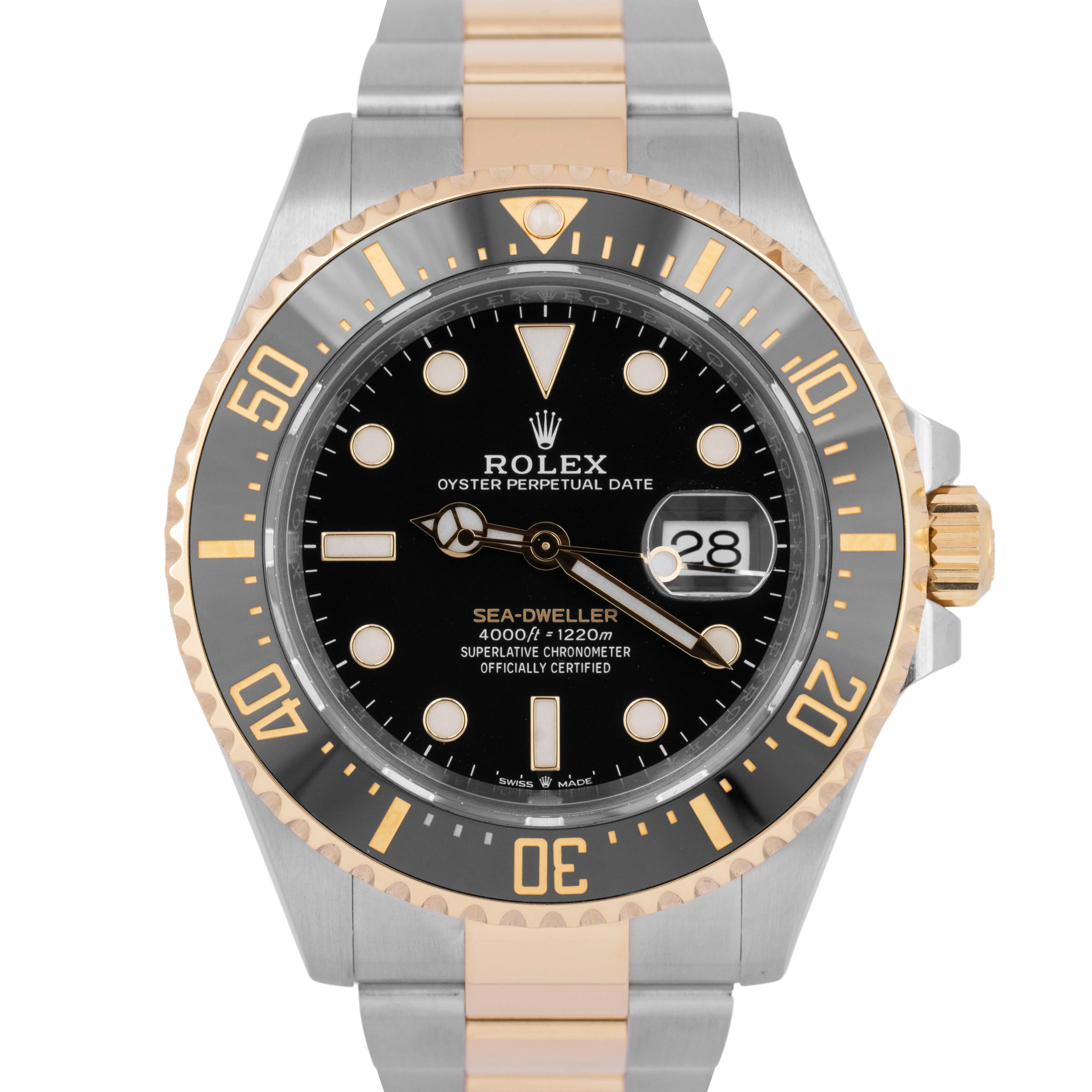 NEW 2025 PAPERS Rolex Sea-Dweller 43mm Two-Tone 18K Gold Steel Black 126603 BOX