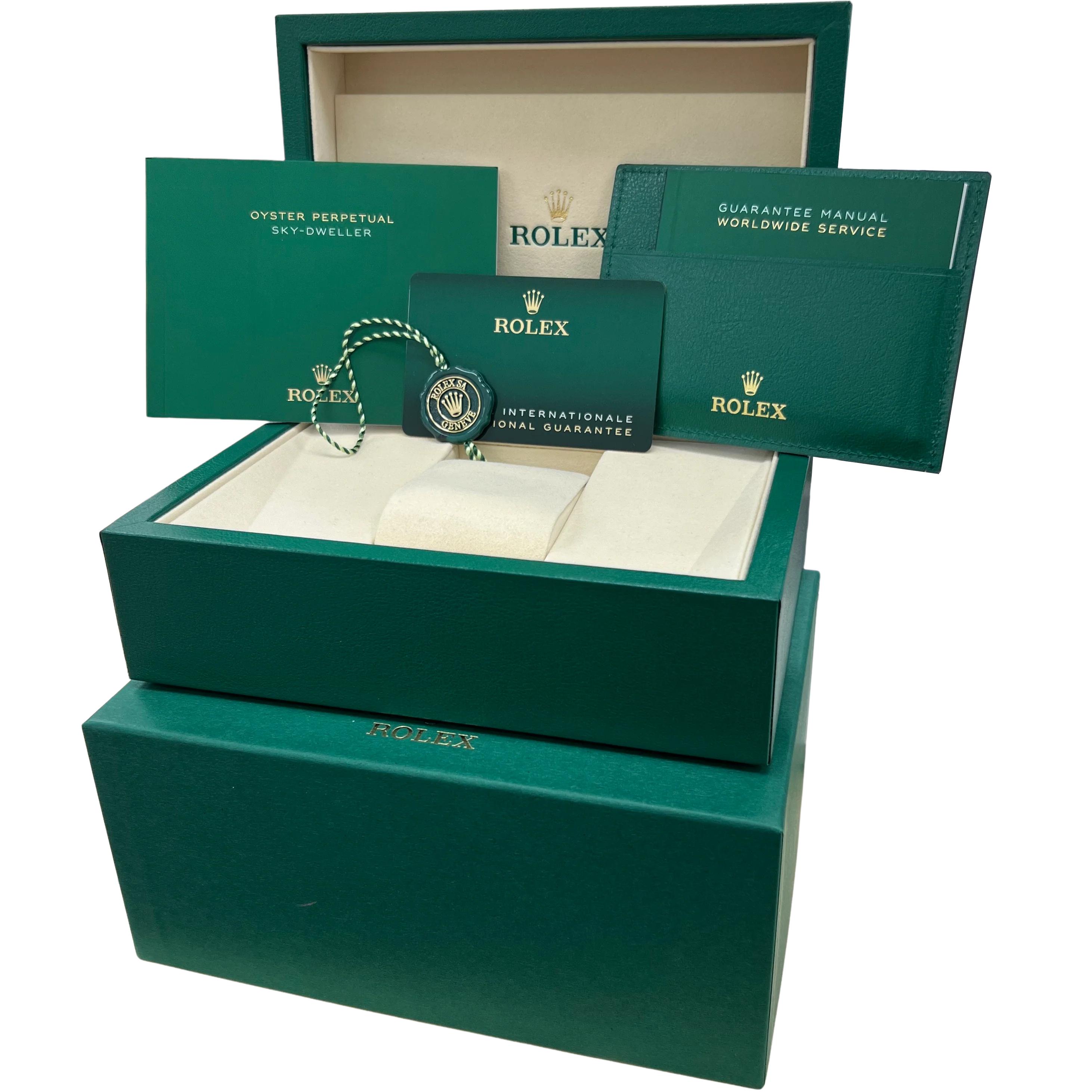 NEW 2025 PAPERS Rolex Sky-Dweller BLUE 18K Gold Steel Oyster 42mm 336934 BOX - Image 2