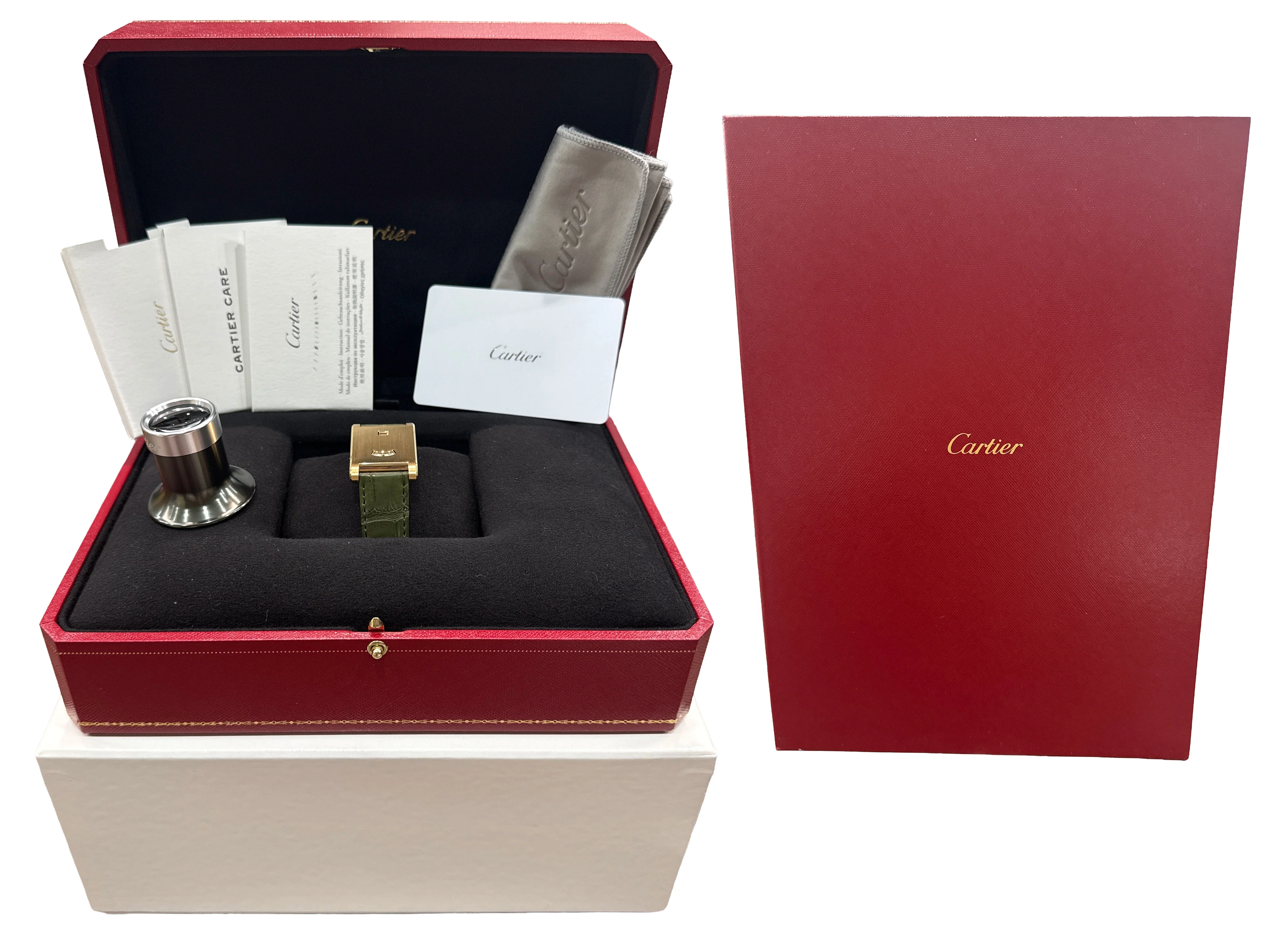 NEW 2026 PAPERS Cartier Tank à Guichets 18K YELLOW GOLD 25mm WGTA0234 4580 BOX - Image 2