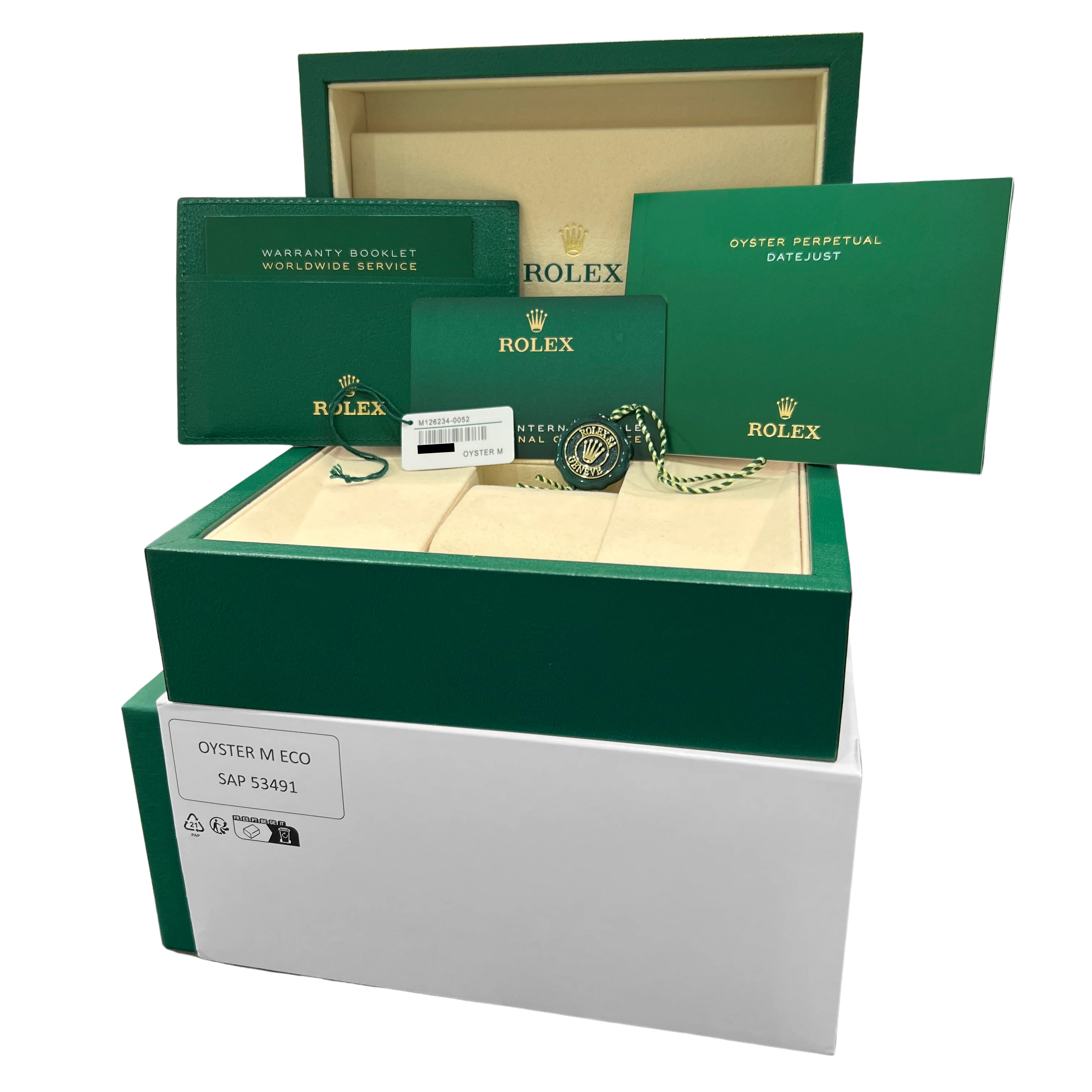 NEW 2026 STICKERED PAPERS Rolex DateJust 36 MINT GREEN Steel Watch 126234 BOX - Image 2
