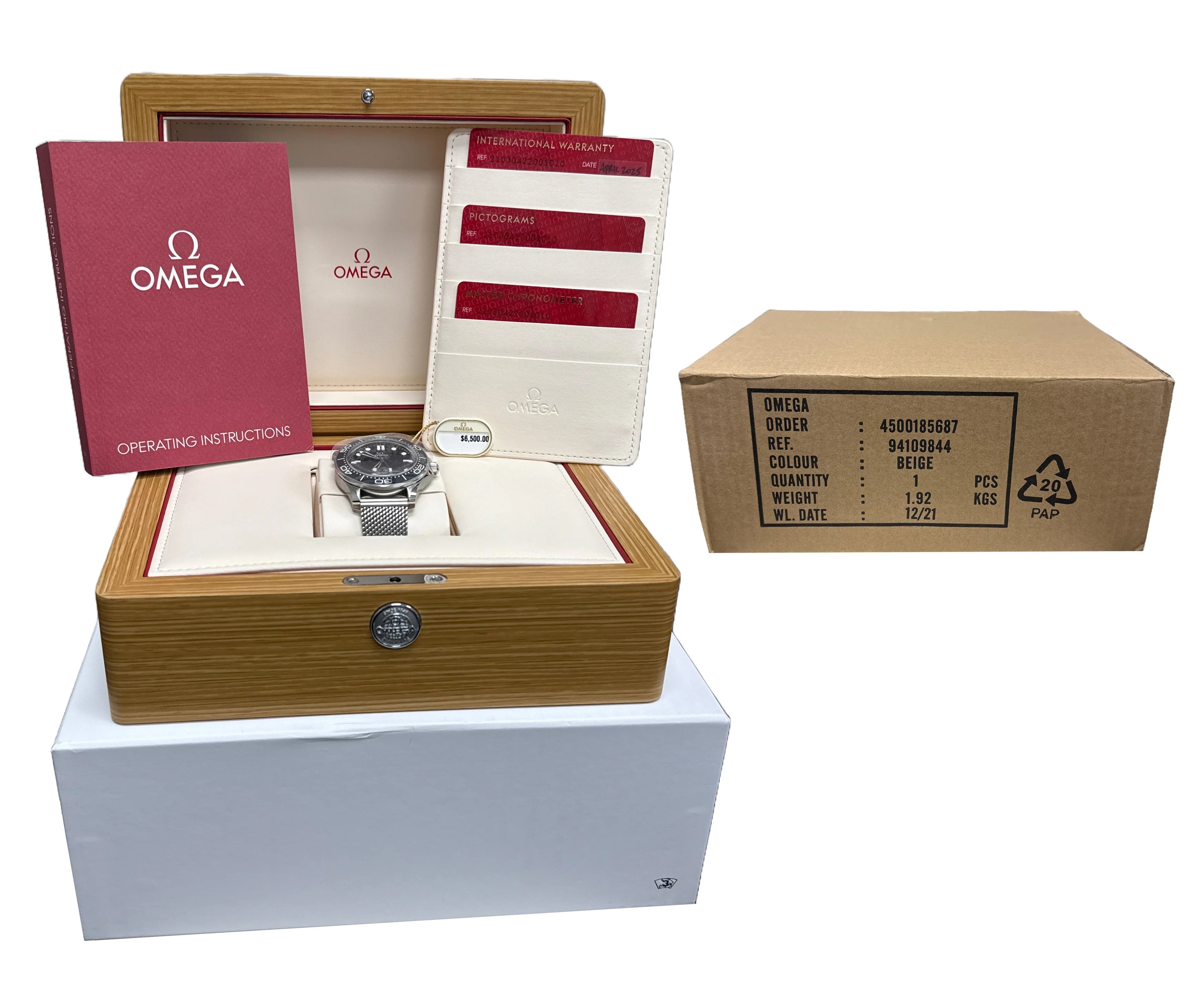 NEW APRIL 2025 Omega Seamaster Diver 300M 42mm BLACK 210.30.42.20.01.010 BOX - Image 2