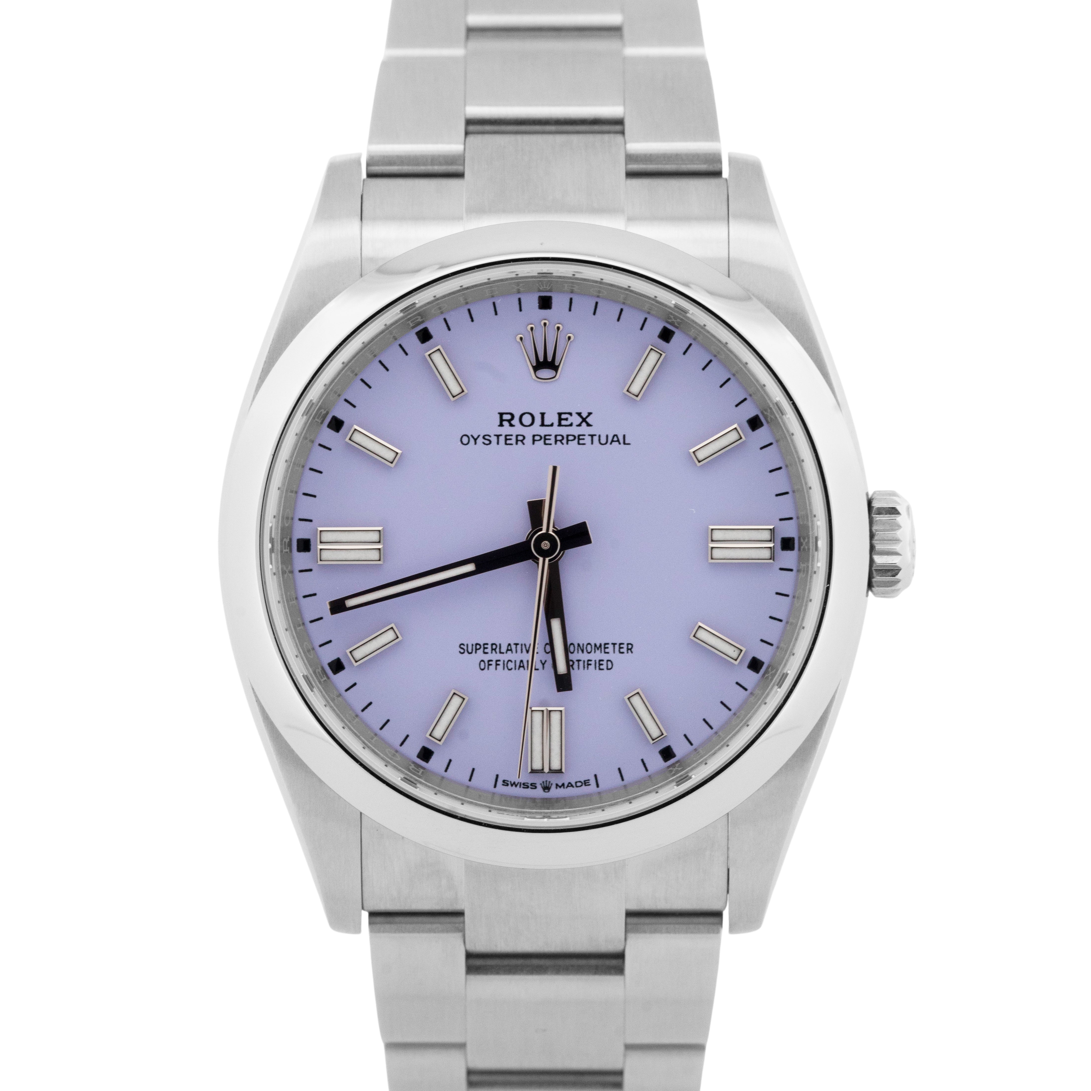 NEW AUGUST 2025 PAPERS Rolex Oyster Perpetual LAVENDER 36mm Watch 126000 BOX