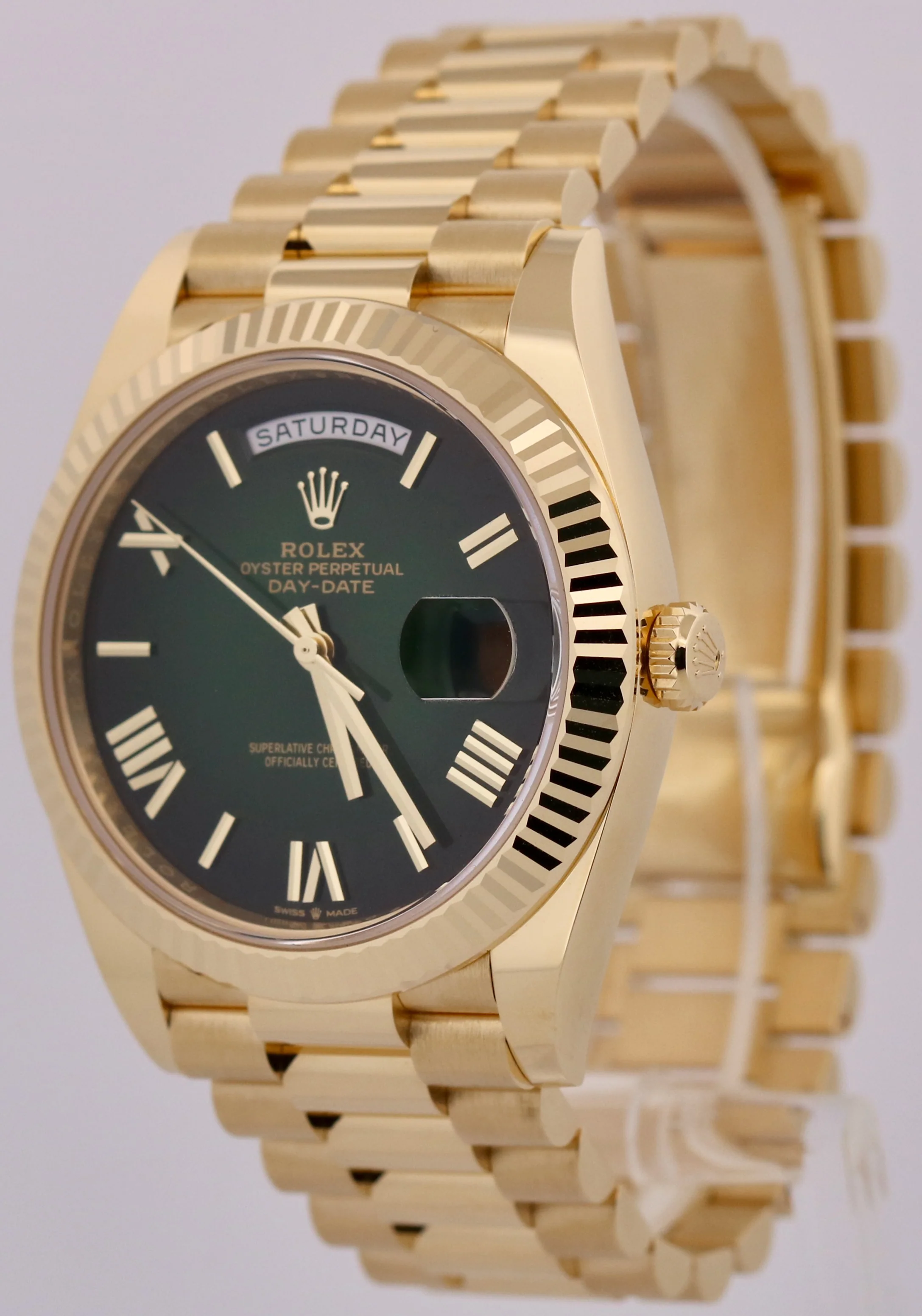 NEW DEC 2025 Rolex Day-Date 228238 President GREEN OMBRE ROMAN 40mm BOX PAPERS - Image 3