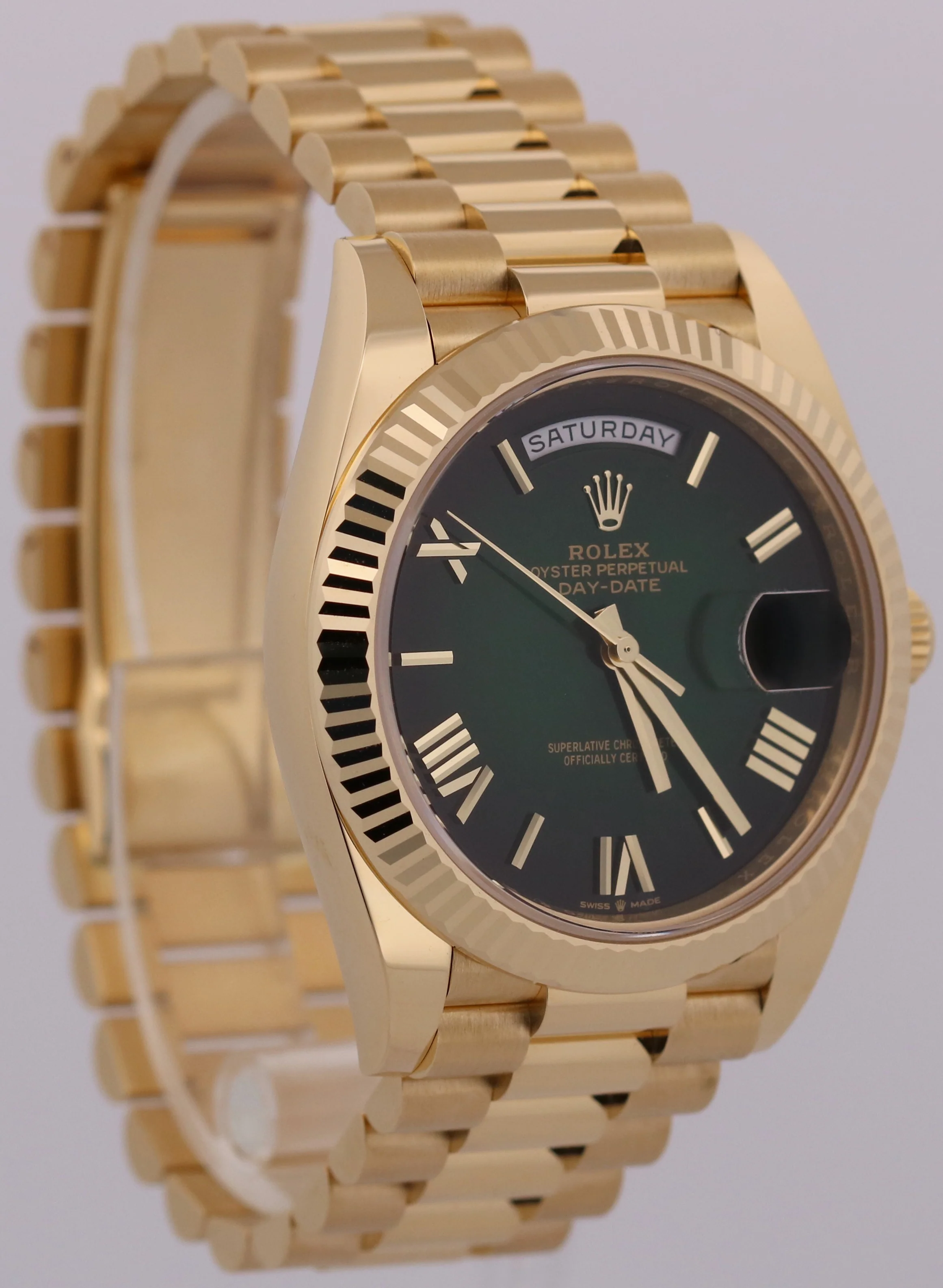 NEW DEC 2025 Rolex Day-Date 228238 President GREEN OMBRE ROMAN 40mm BOX PAPERS - Image 4