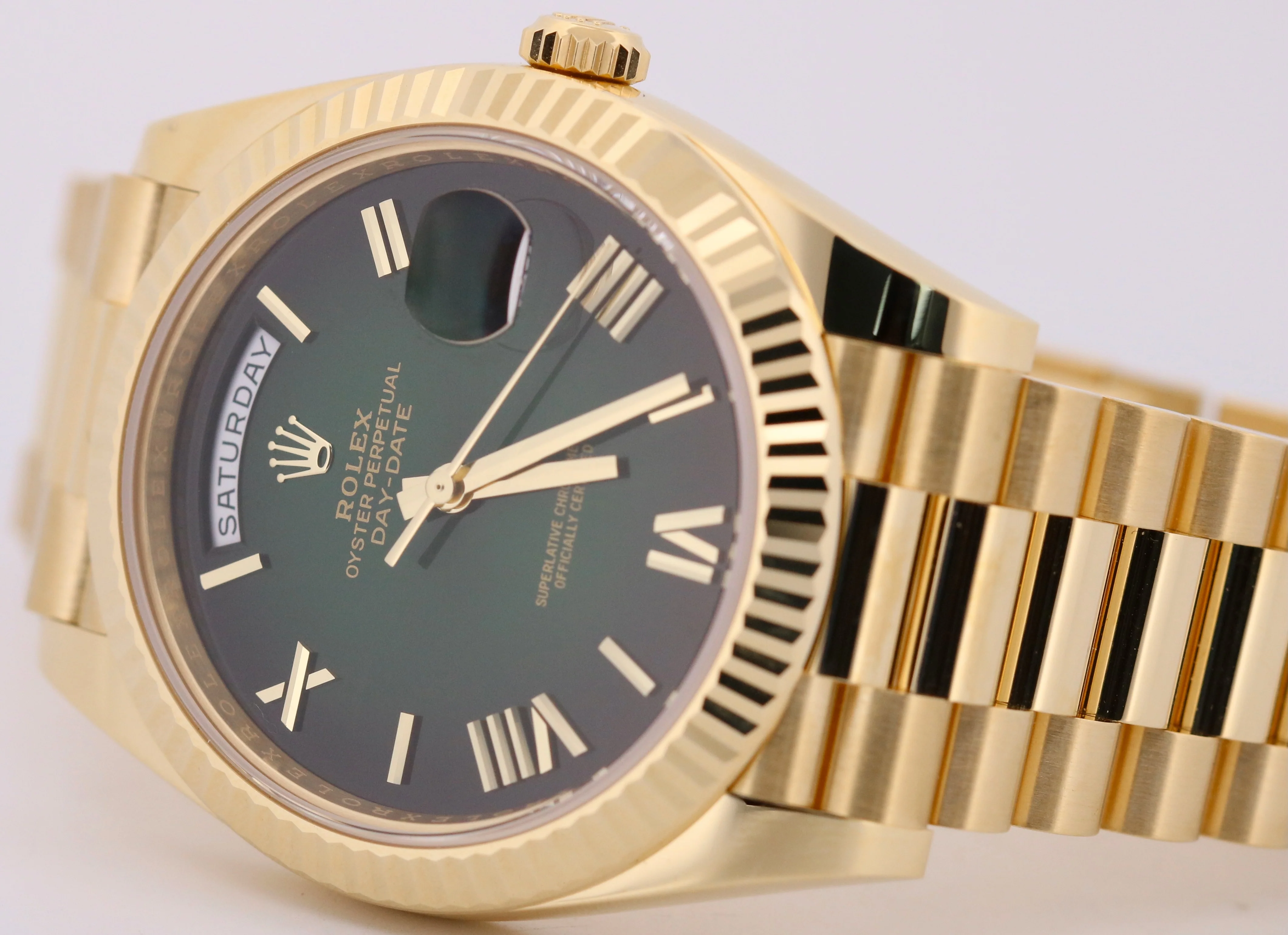 NEW DEC 2025 Rolex Day-Date 228238 President GREEN OMBRE ROMAN 40mm BOX PAPERS - Image 6