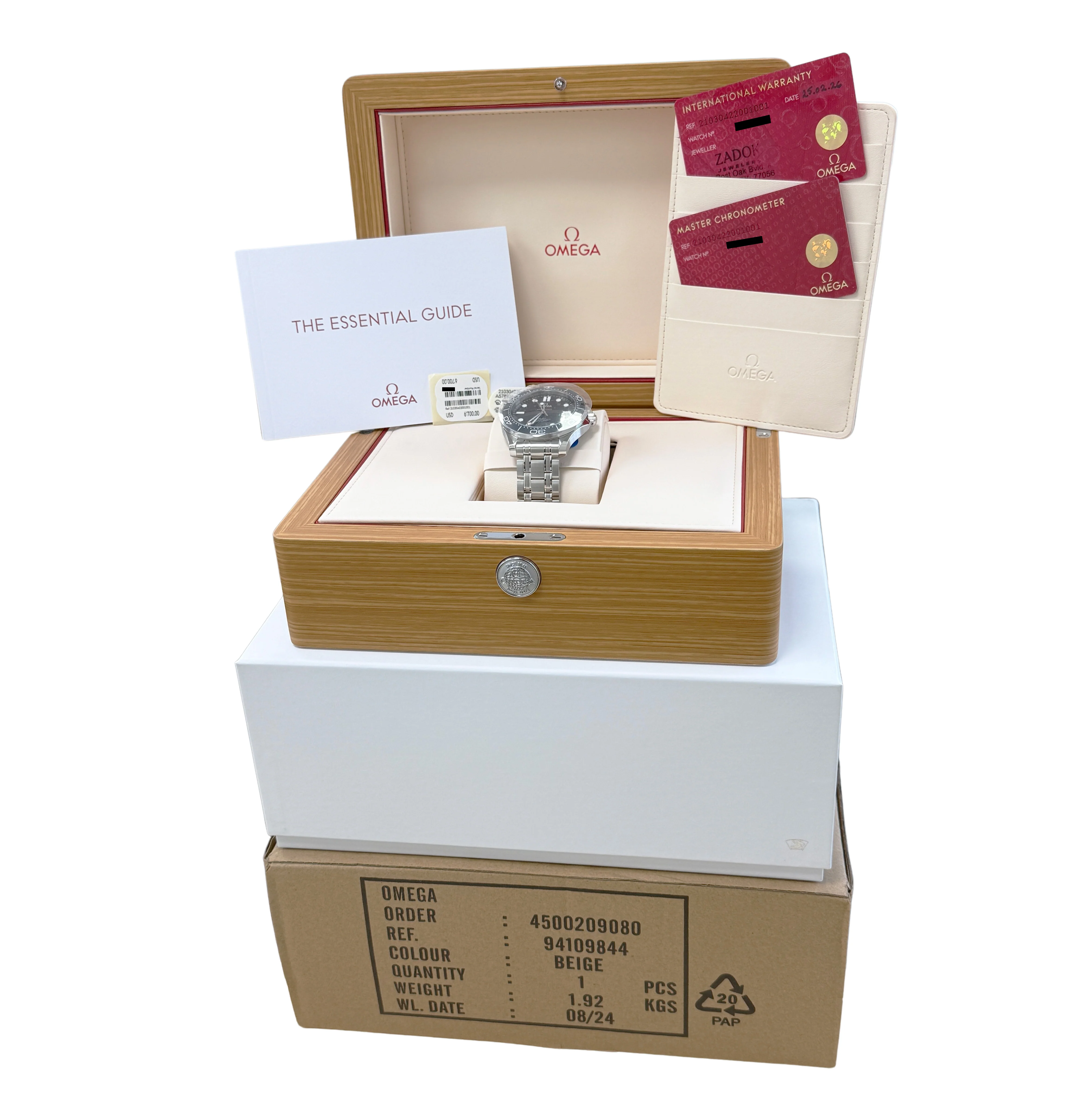 NEW FEB 2026 PAPERS Omega Seamaster Diver 42mm 210.30.42.20.01.001 Watch BOX - Image 2