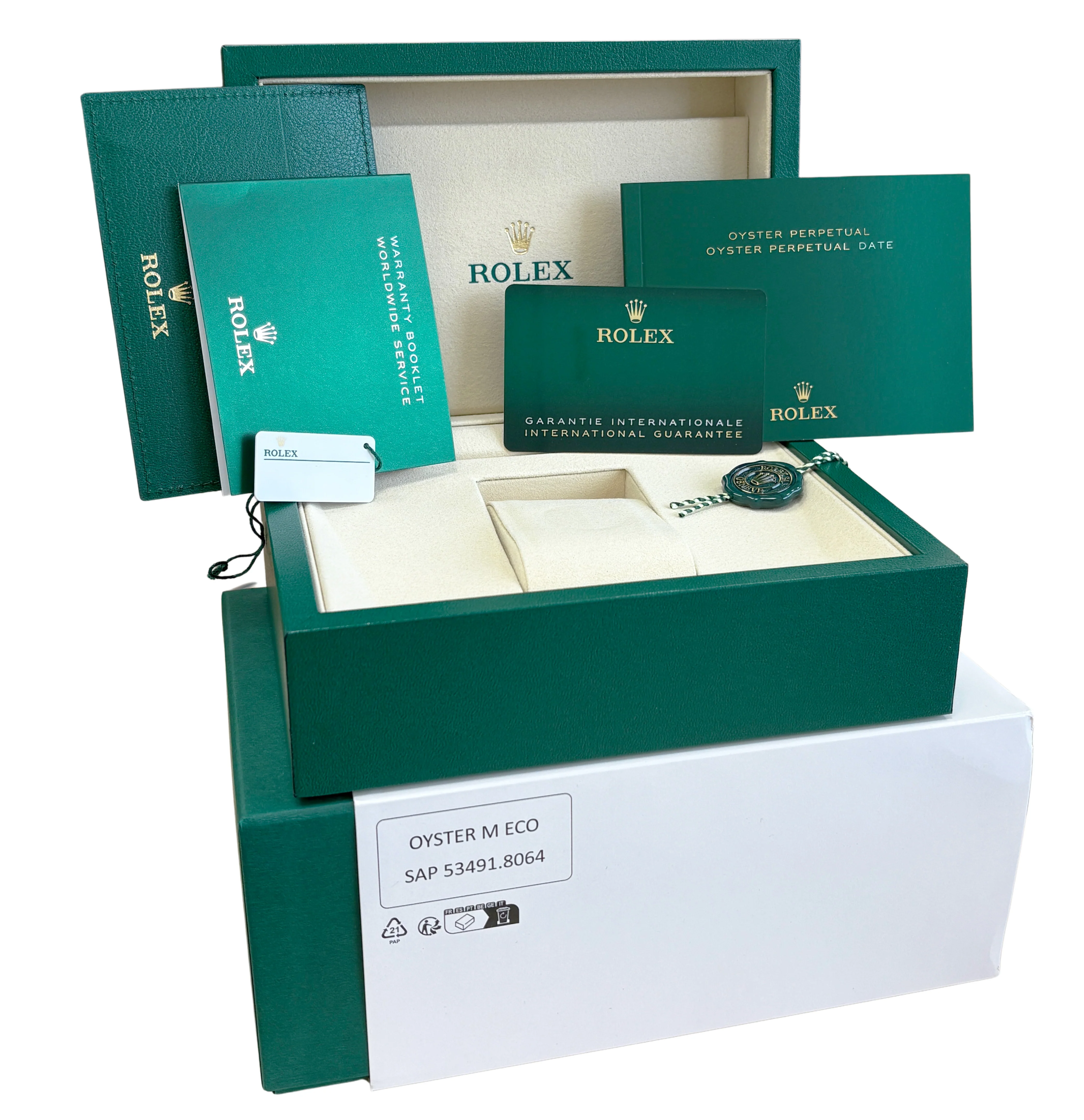 NEW FEB 2026 Rolex Oyster Perpetual 41mm BEIGE Stainless Steel 134300 Watch BOX - Image 2