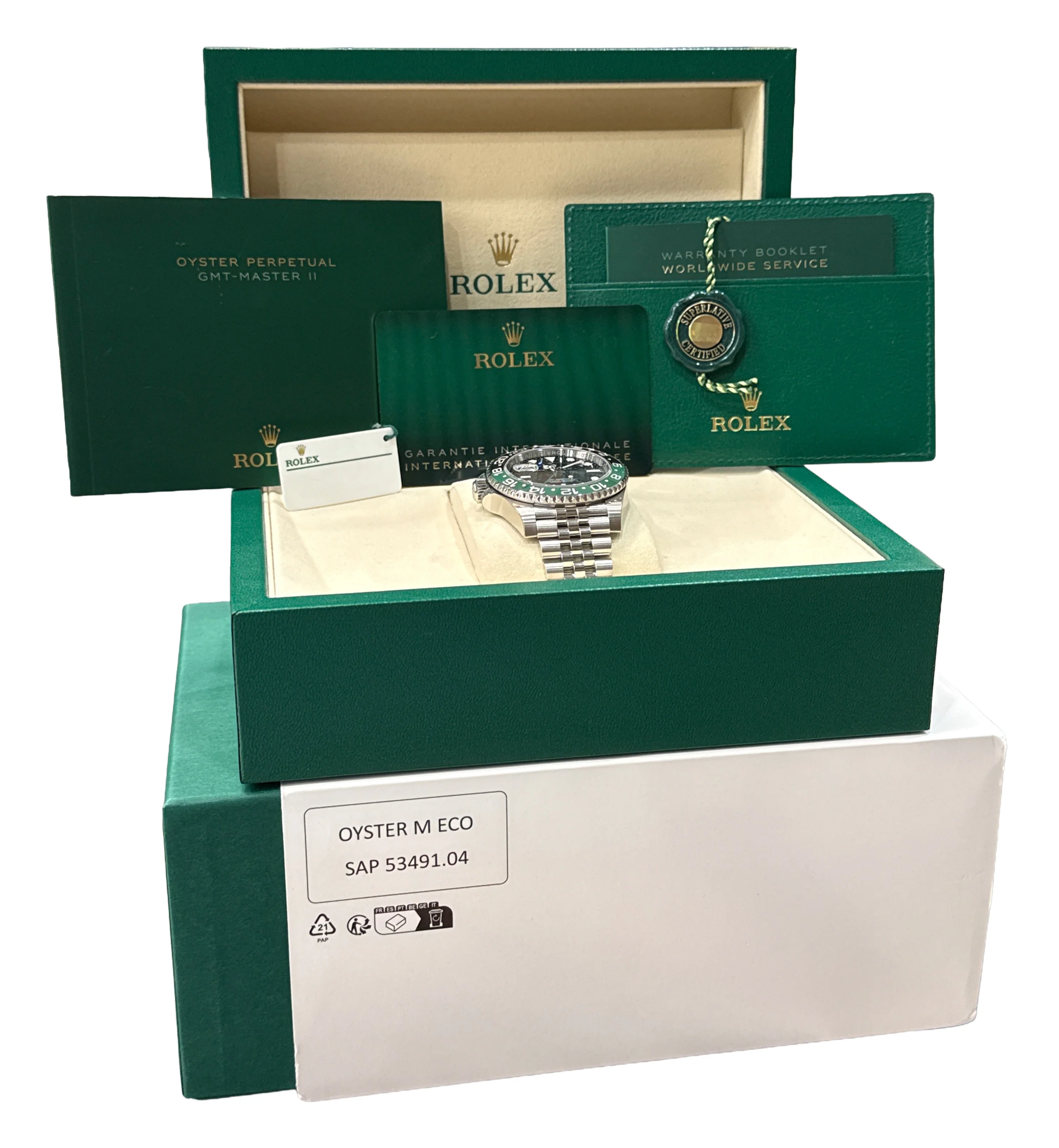 NEW JULY 2025 Rolex GMT-Master II SPRITE Green Black JUBILEE 126720 VTNR BOX - Image 2