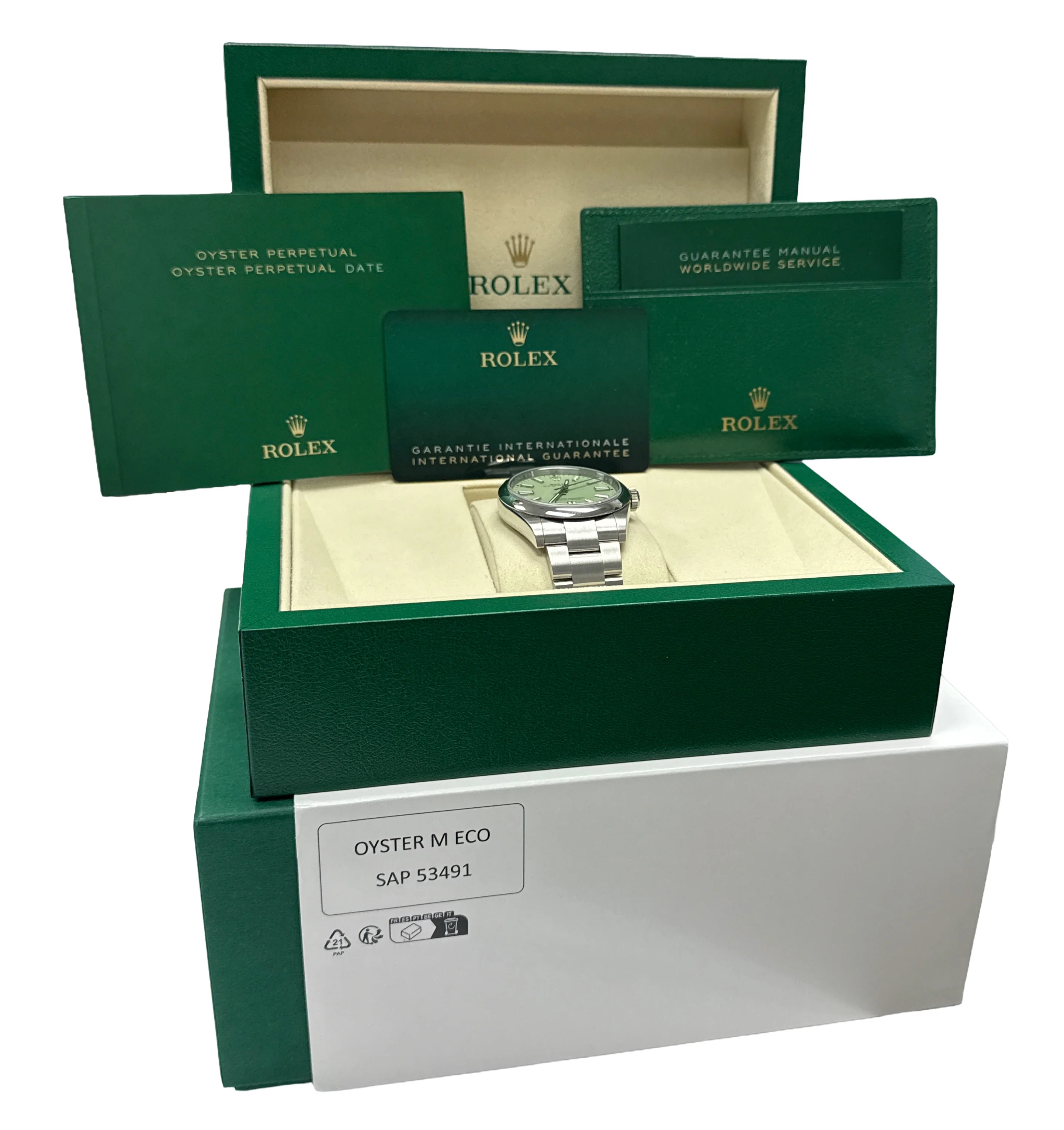 NEW JUNE 2025 Rolex Oyster Perpetual 41 PISTACHIO GREEN Steel 41mm 134300 BOX - Image 2