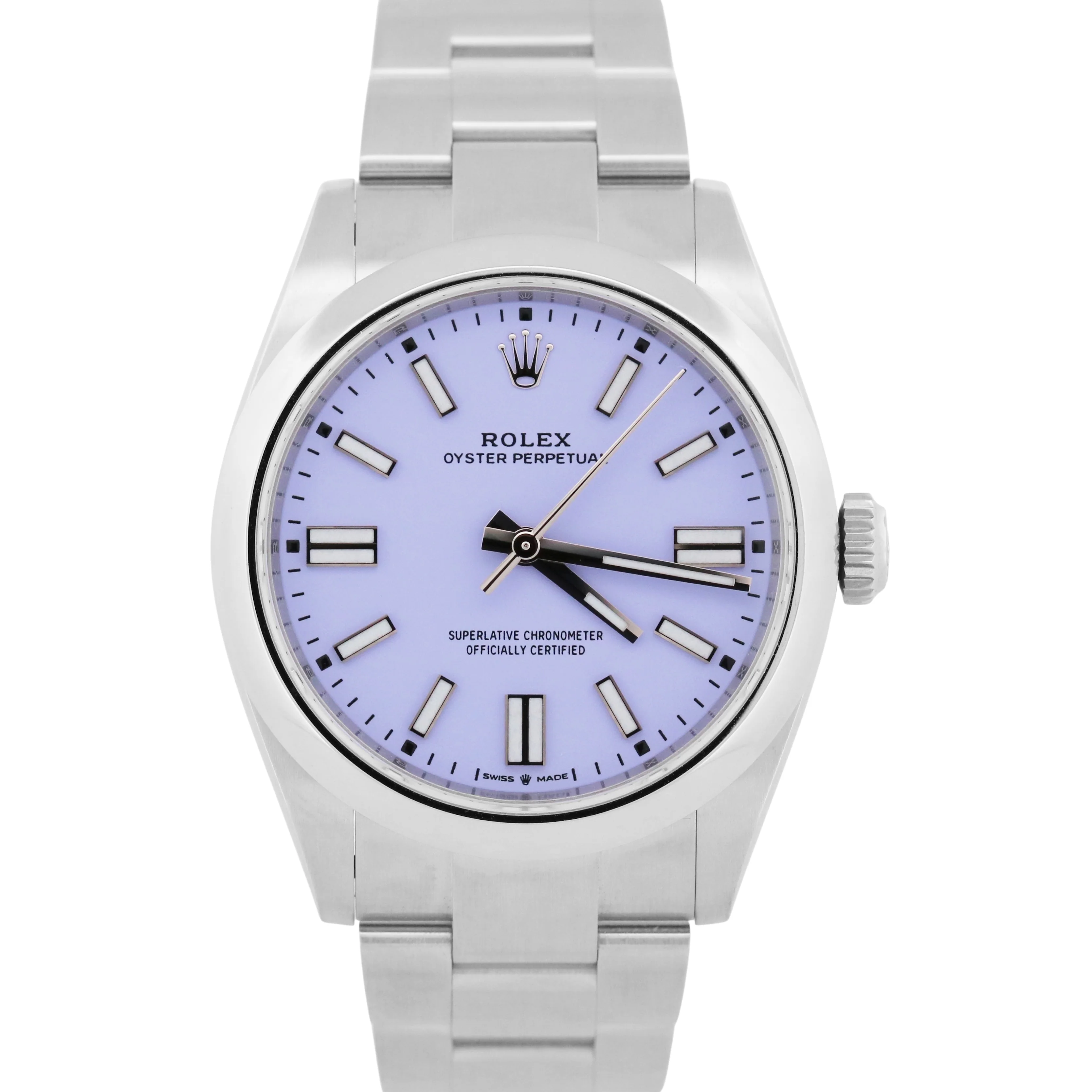 NEW MARCH 2026 Rolex Oyster Perpetual 41 LAVENDER Purple Steel 41mm 134300 BOX