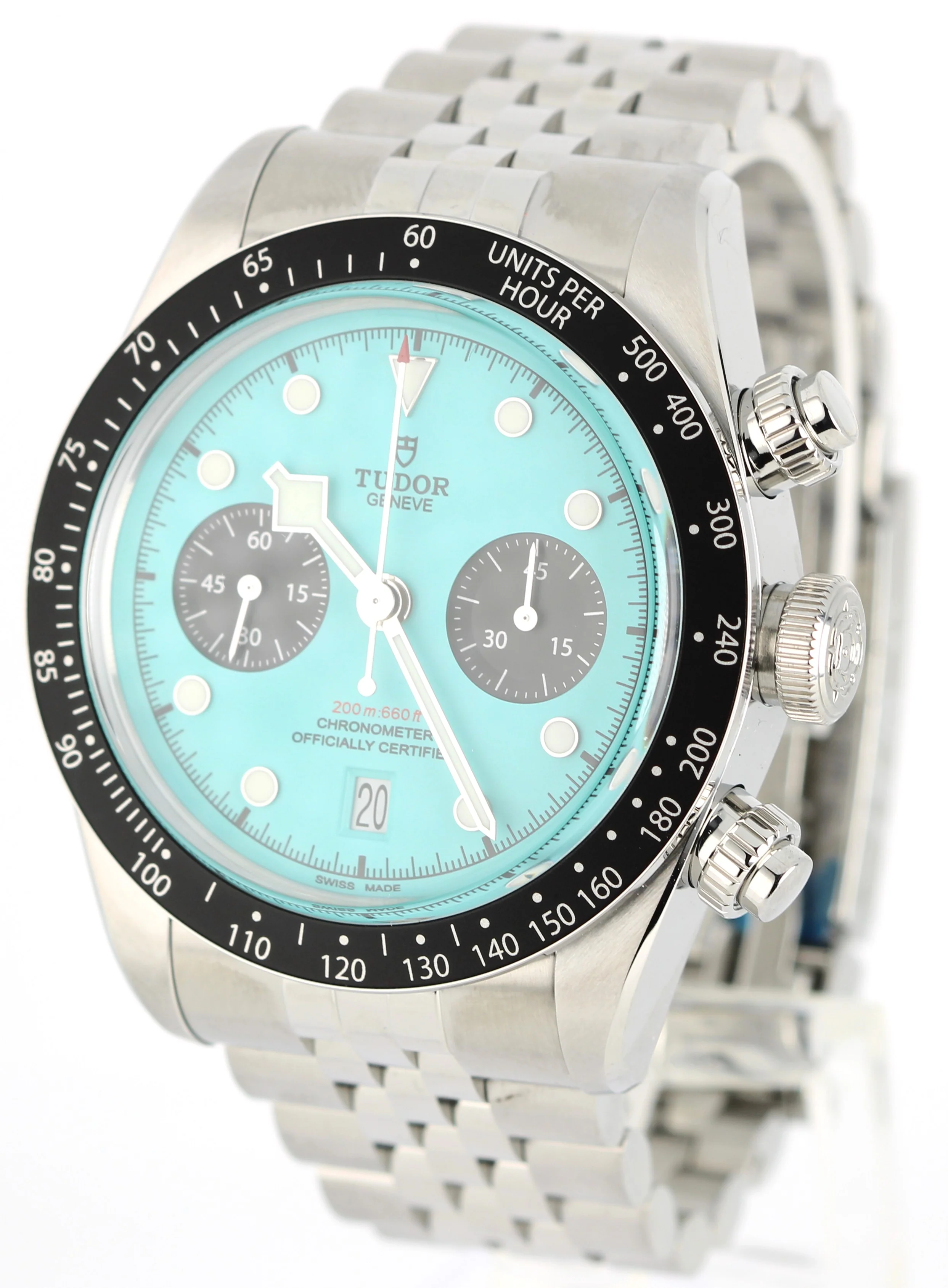 NEW NOV 2025 PAPER STICKERED Tudor Black Bay Chrono Flamingo Blue 41mm 79360 BOX - Image 3