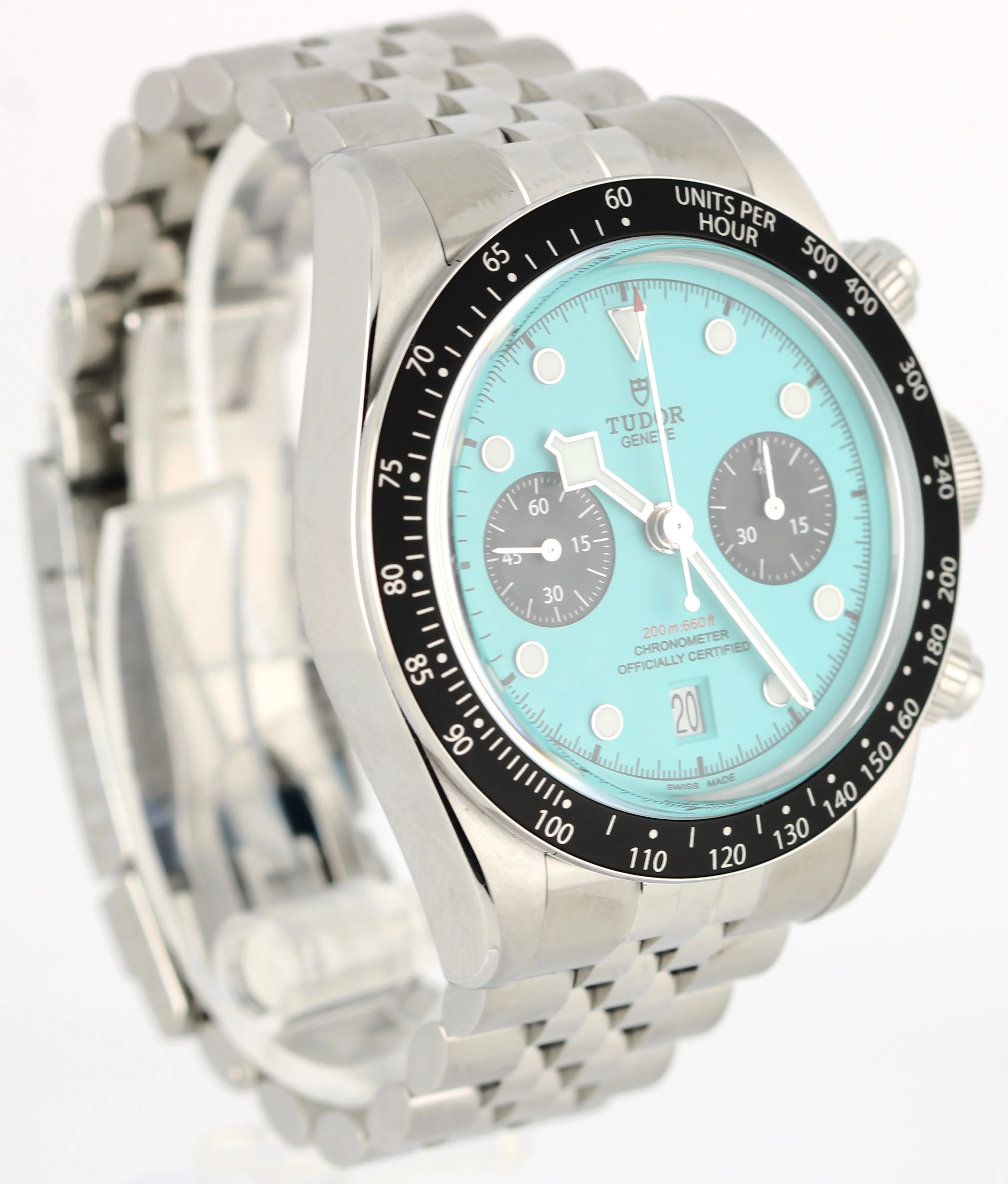 NEW NOV 2025 PAPER STICKERED Tudor Black Bay Chrono Flamingo Blue 41mm 79360 BOX - Image 4