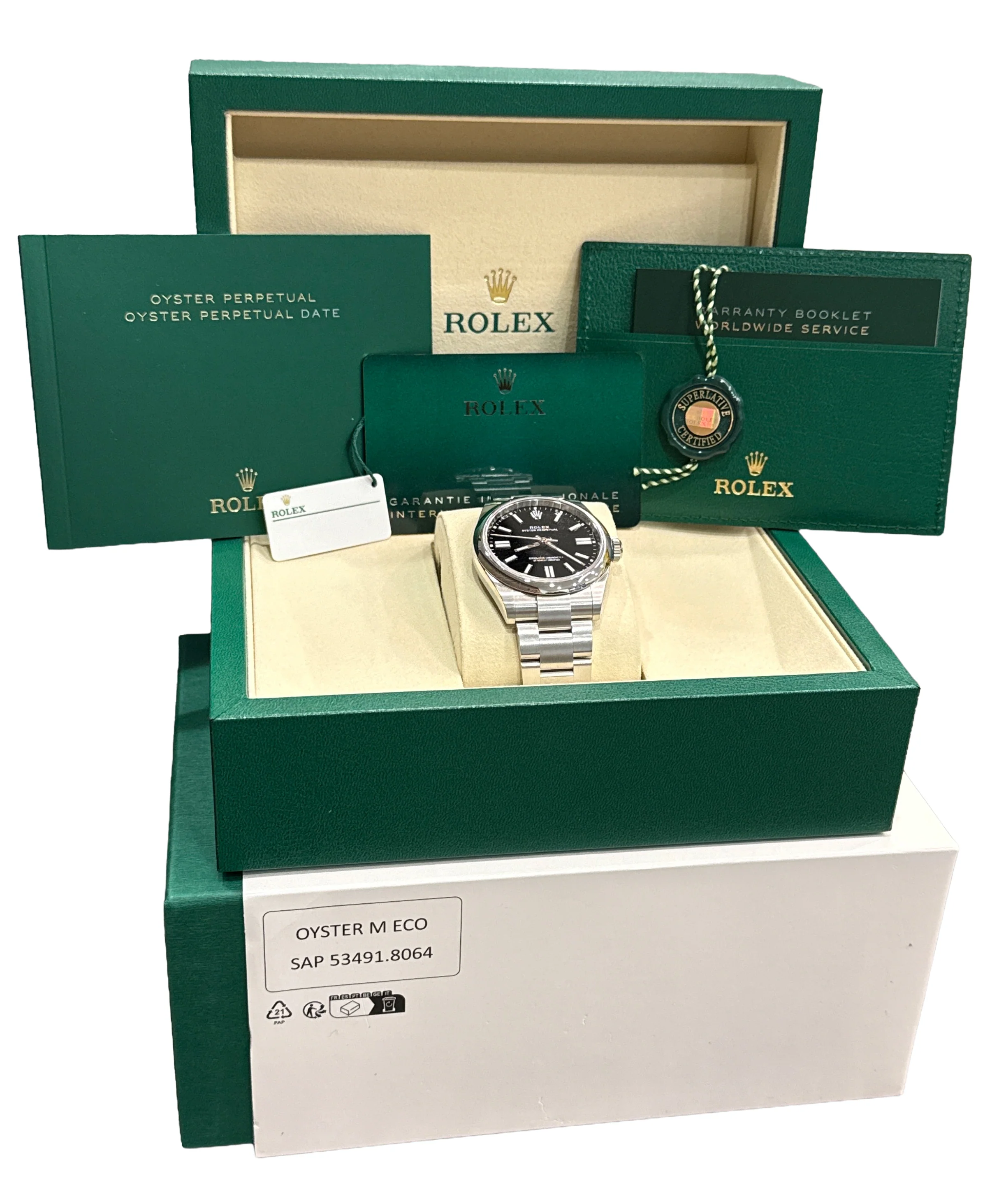 NEW NOV 2025 Rolex Oyster Perpetual 41 BLACK Stainless Steel 41mm 134300 BOX - Image 2