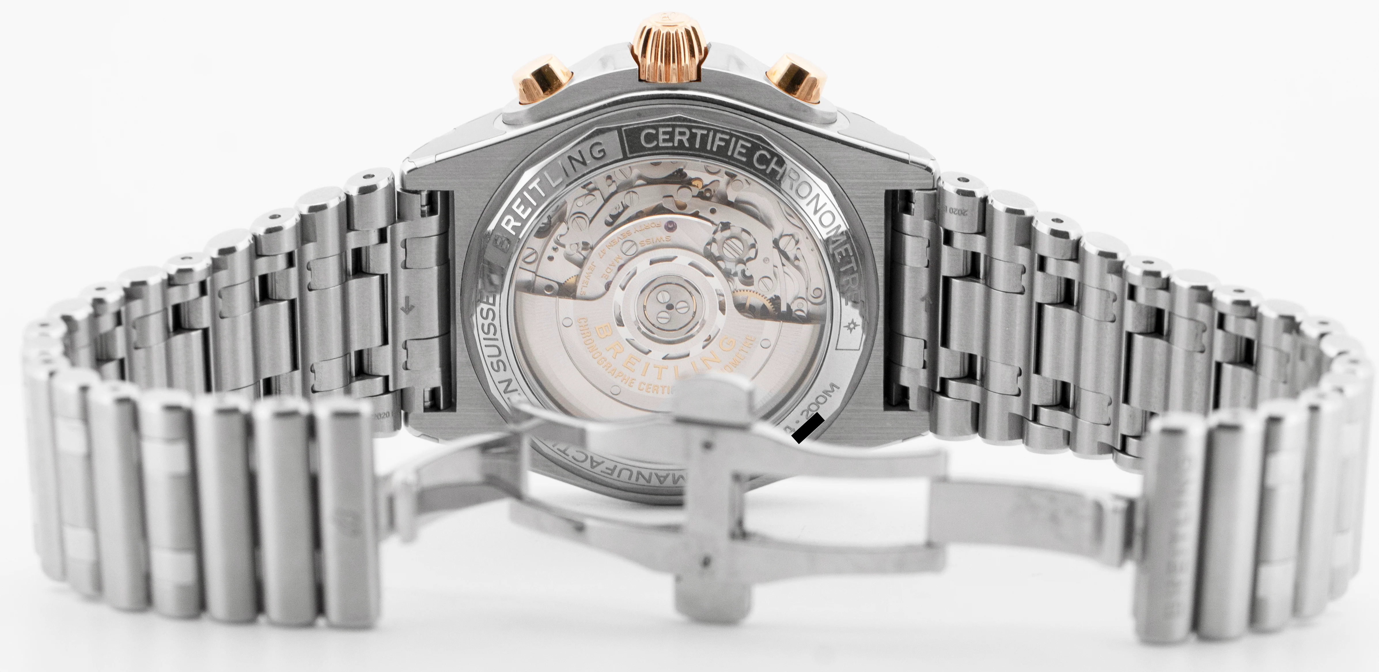 NEW PAPERS Breitling Chronomat B01 Silver Two-Tone Gold Steel 42mm IB0134 BOX - Image 8
