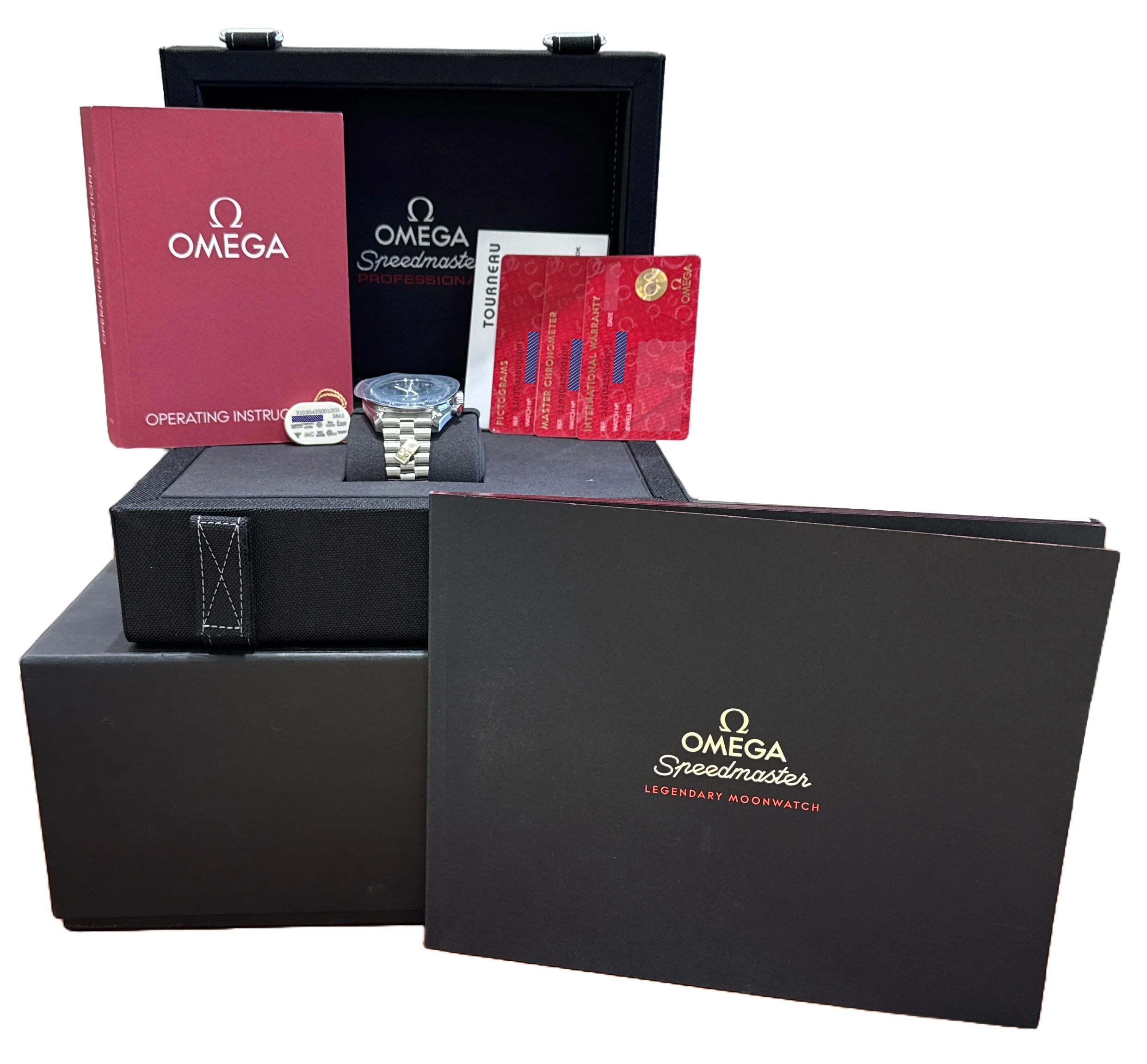 NEW PAPERS Omega Speedmaster Moonwatch DOMINO 42mm Steel 310.30.42.50.01.001 BOX - Image 2