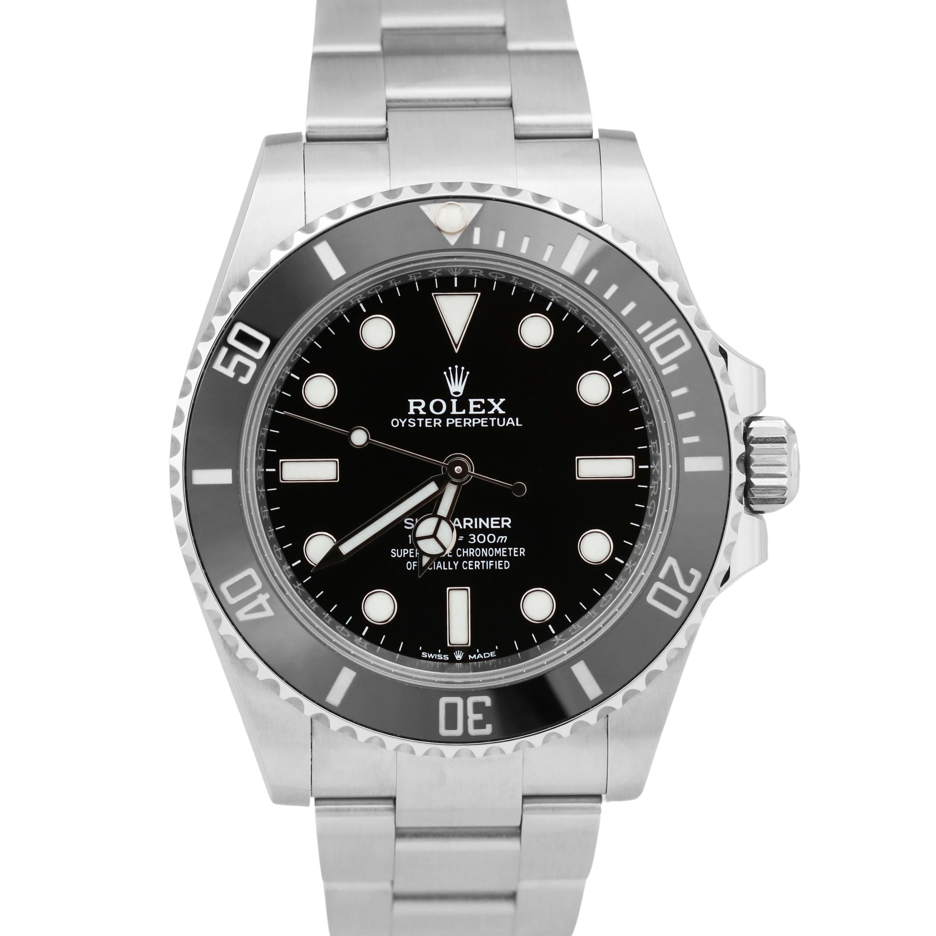 NEW PAPERS Rolex Submariner No-Date Stainless Steel 41mm Ceramic 124060 LN BOX