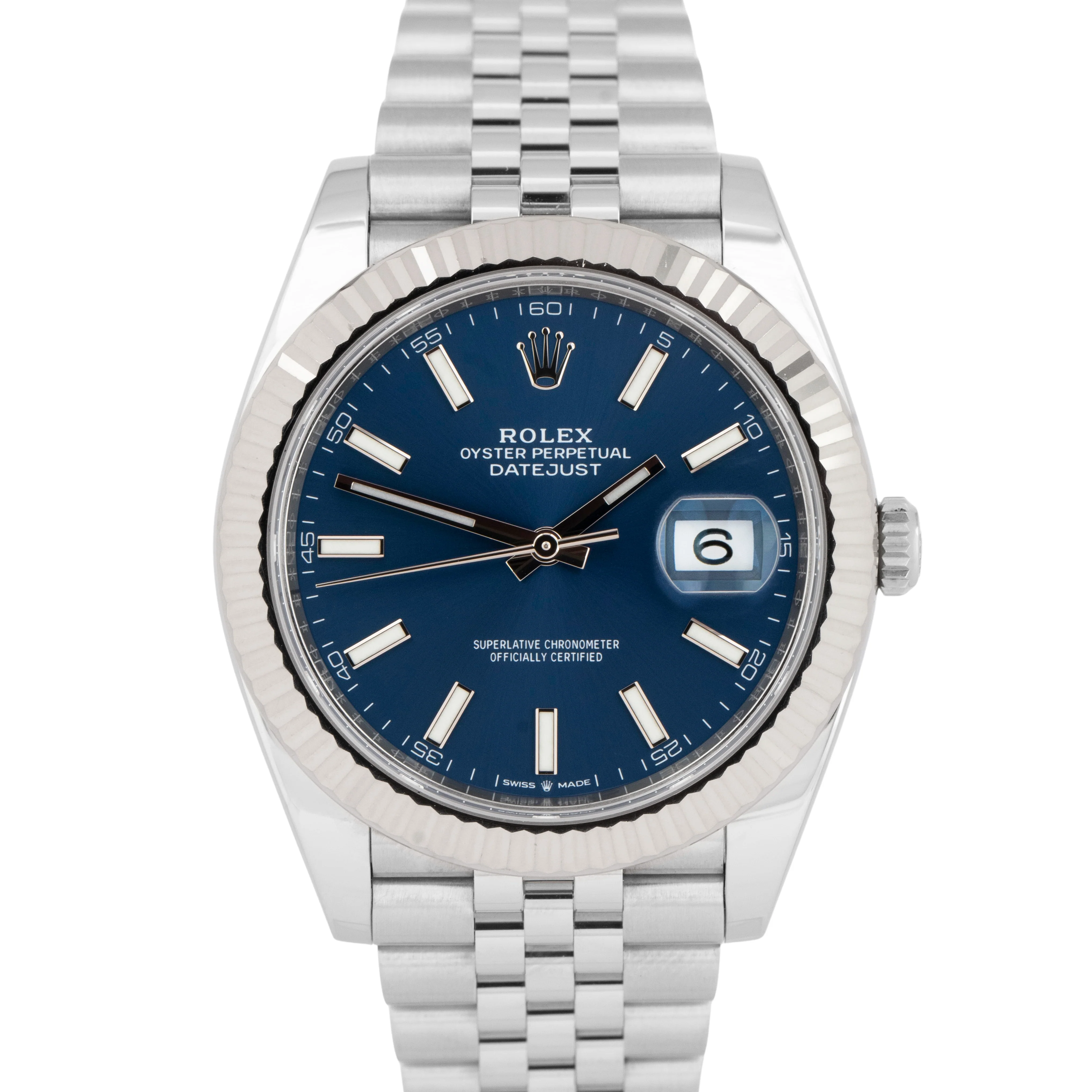 NEW SEPT 2025 PAPERS Rolex DateJust 41mm BLUE 18K Gold Steel JUBILEE 126334 BOX