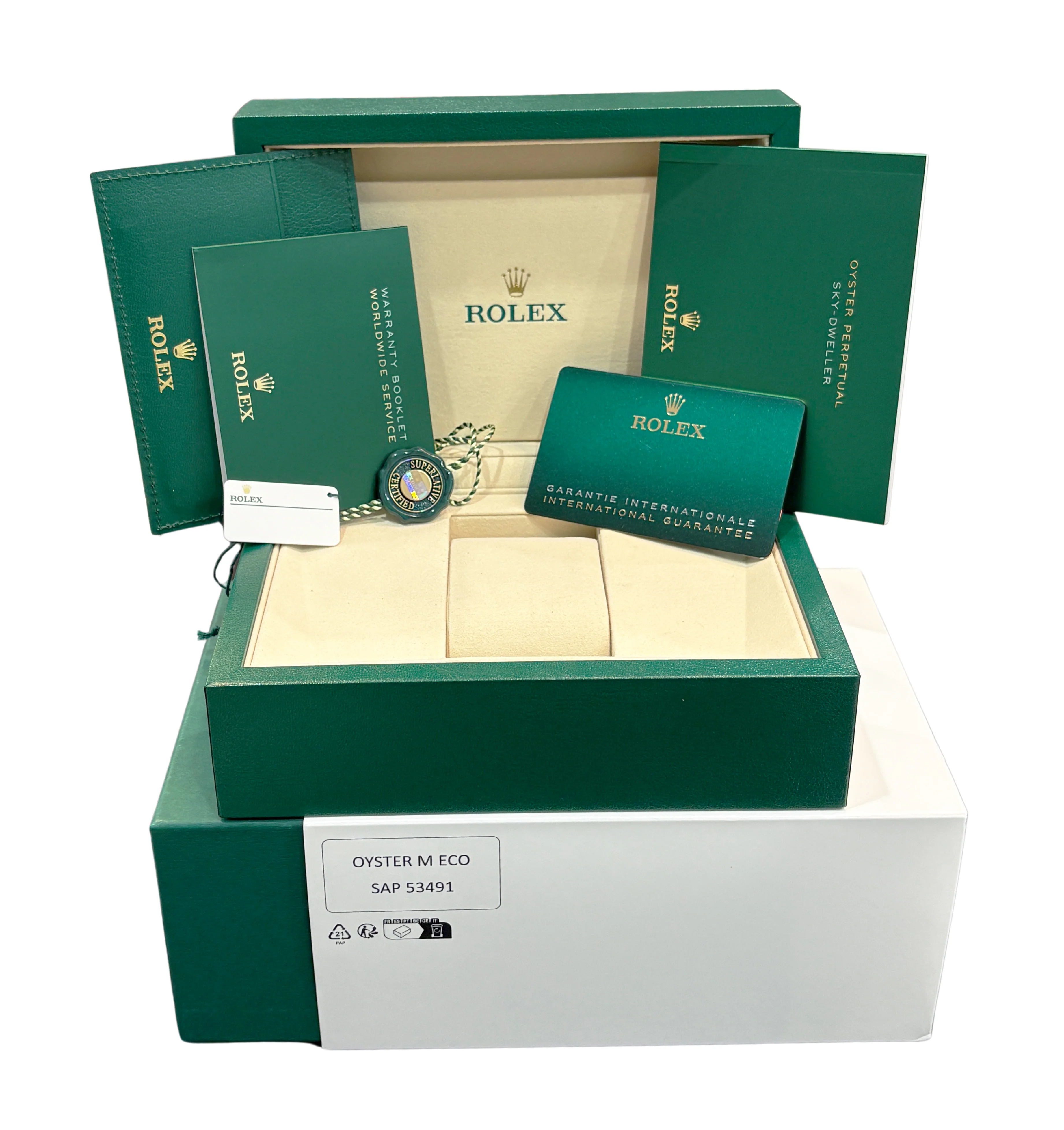 NEW SEPT 2025 PAPERS Rolex Sky-Dweller White 42mm JUBILEE Steel Watch 336934 BOX - Image 2
