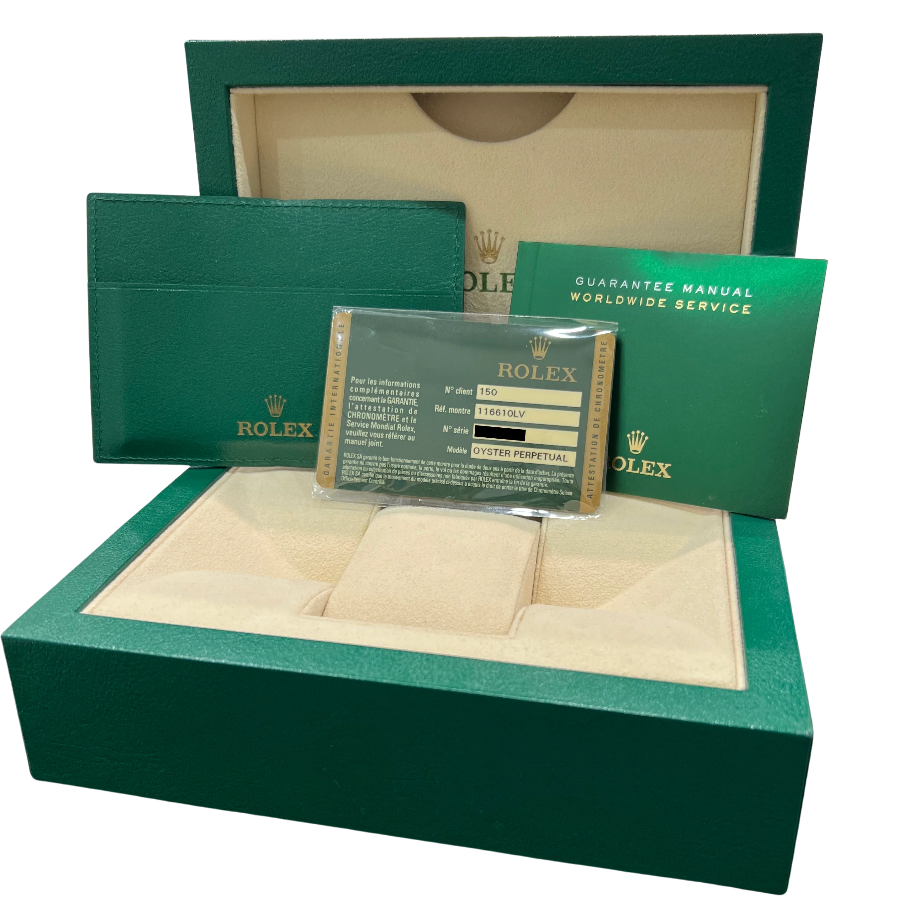 NEW STICKERED NOS PAPERS Rolex Submariner HULK Green 40mm 116610 LV Watch BOX - Image 2