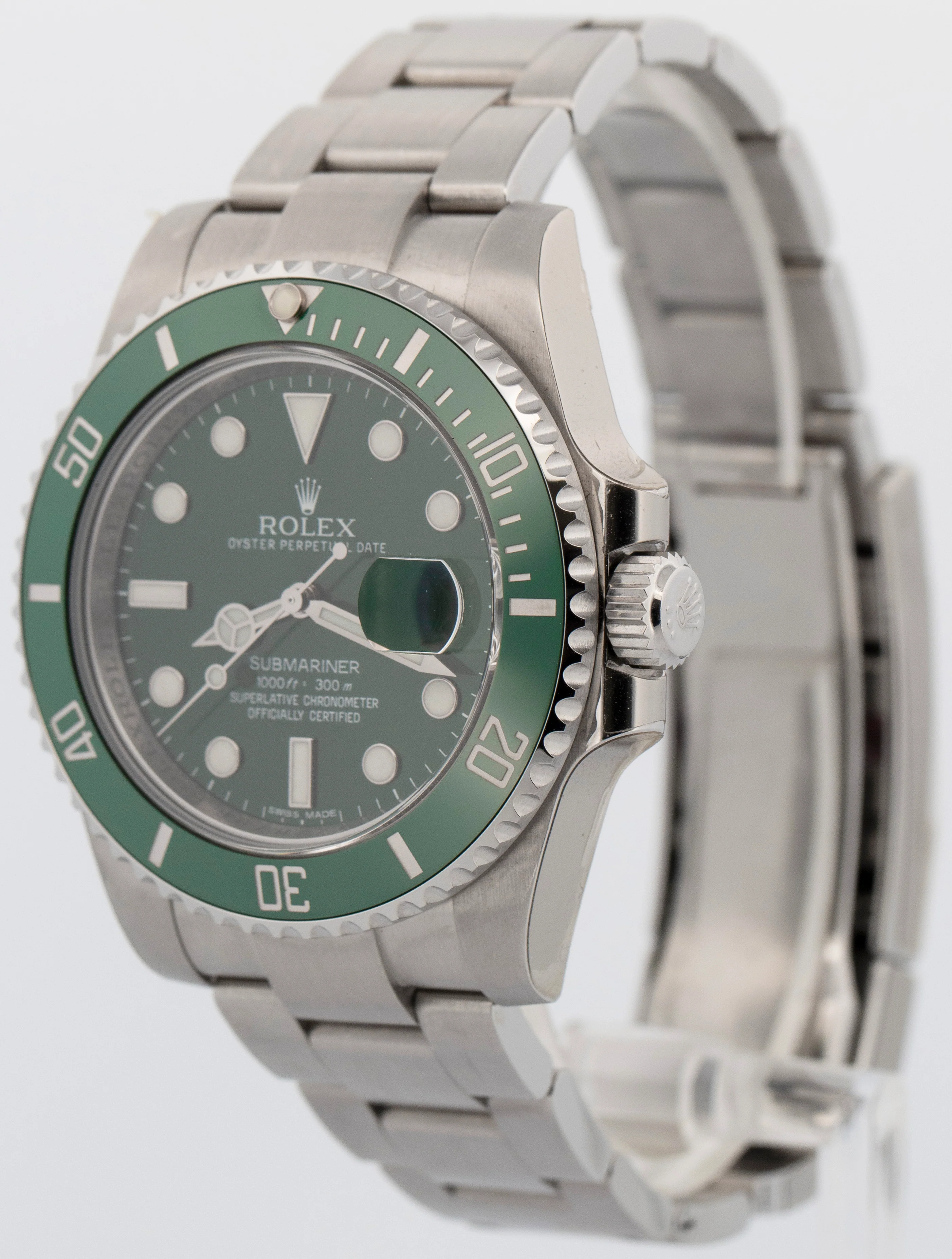 NEW STICKERED NOS PAPERS Rolex Submariner HULK Green 40mm 116610 LV Watch BOX - Image 3