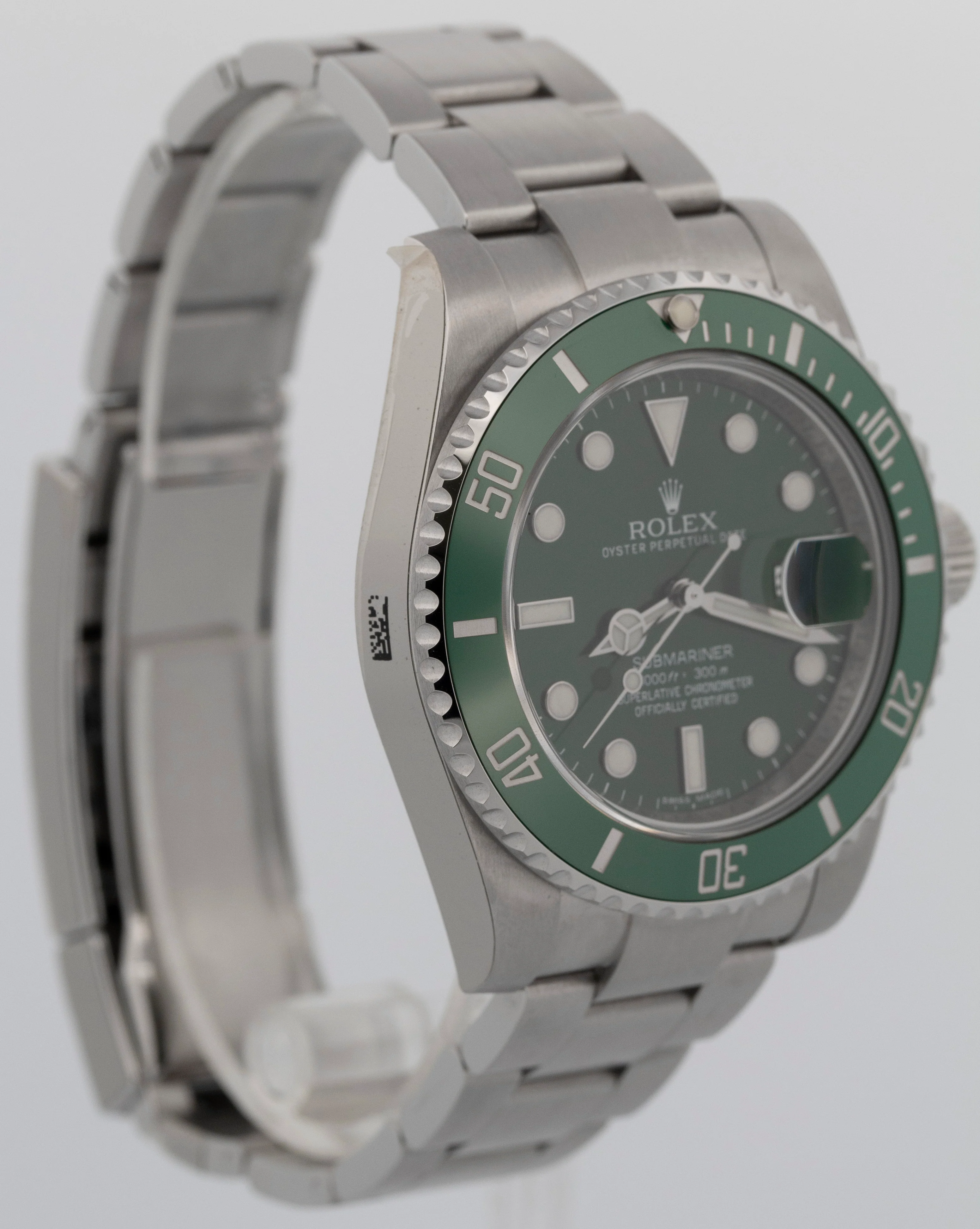 NEW STICKERED NOS PAPERS Rolex Submariner HULK Green 40mm 116610 LV Watch BOX - Image 5