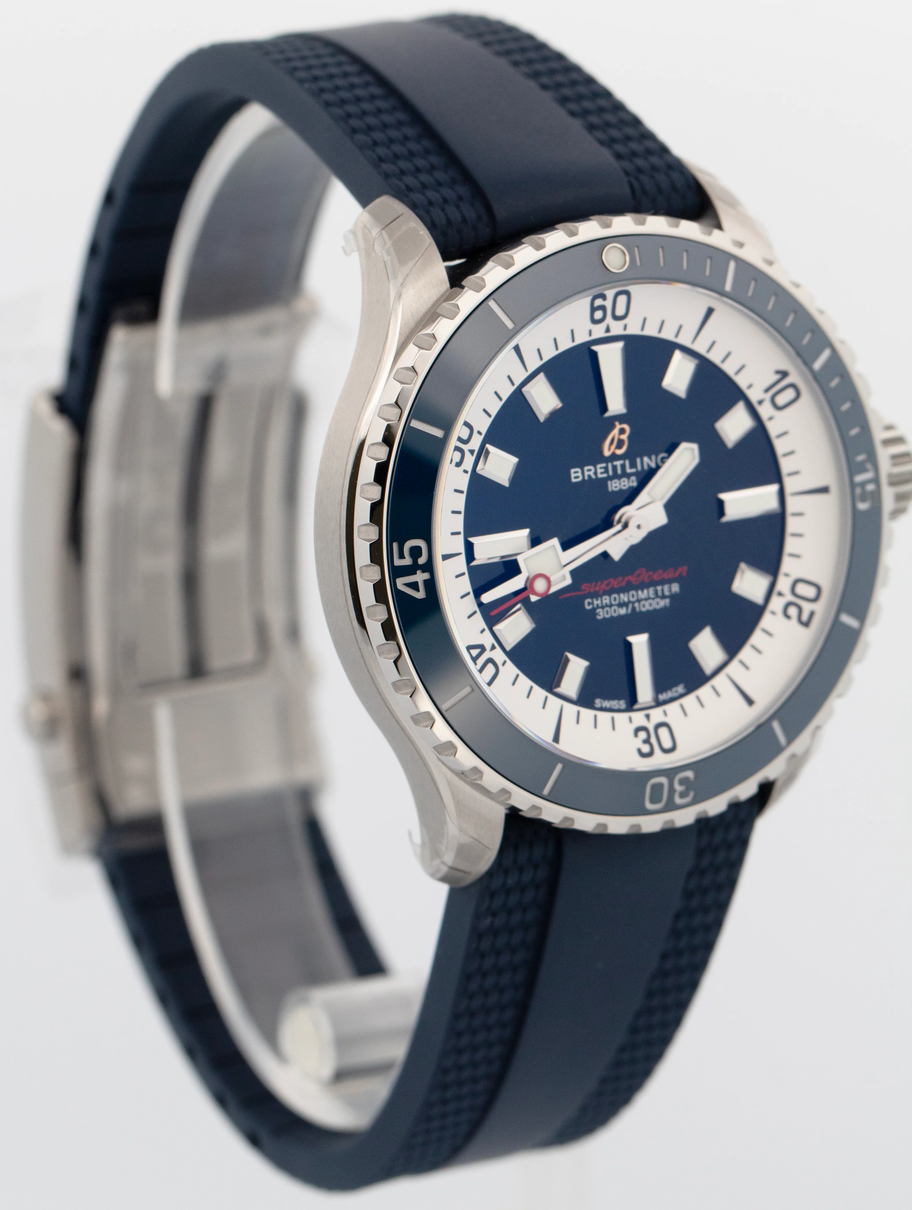 NEW STICKERED PAPERS Breitling SuperOcean 42mm Blue Steel Watch A17375 Watch BOX - Image 5